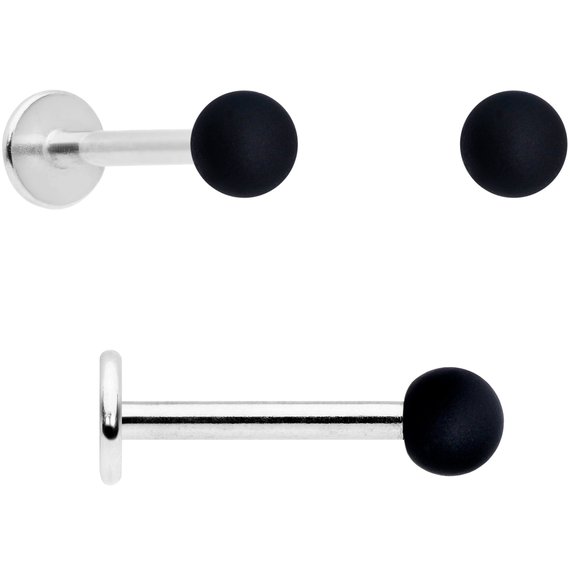 16G 5/16 Blue Green Grey Matte Labret Monroe Tragus Set of 4