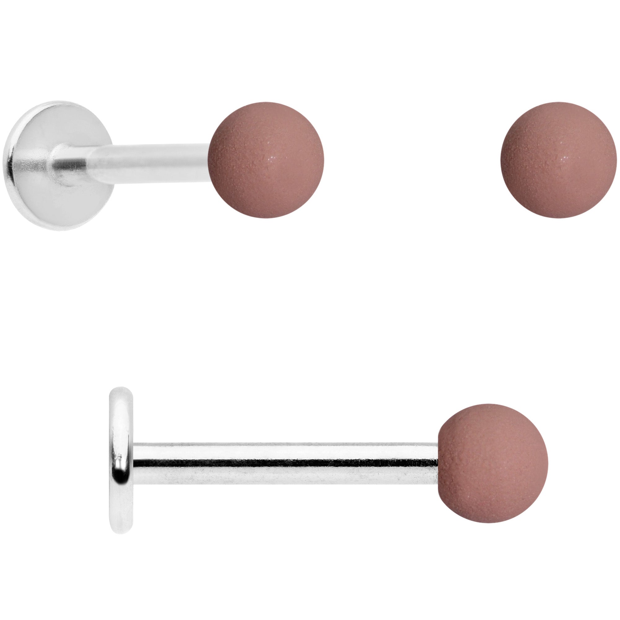 16G 5/16 Blue Brown Matte Labret Monroe Tragus Set of 4