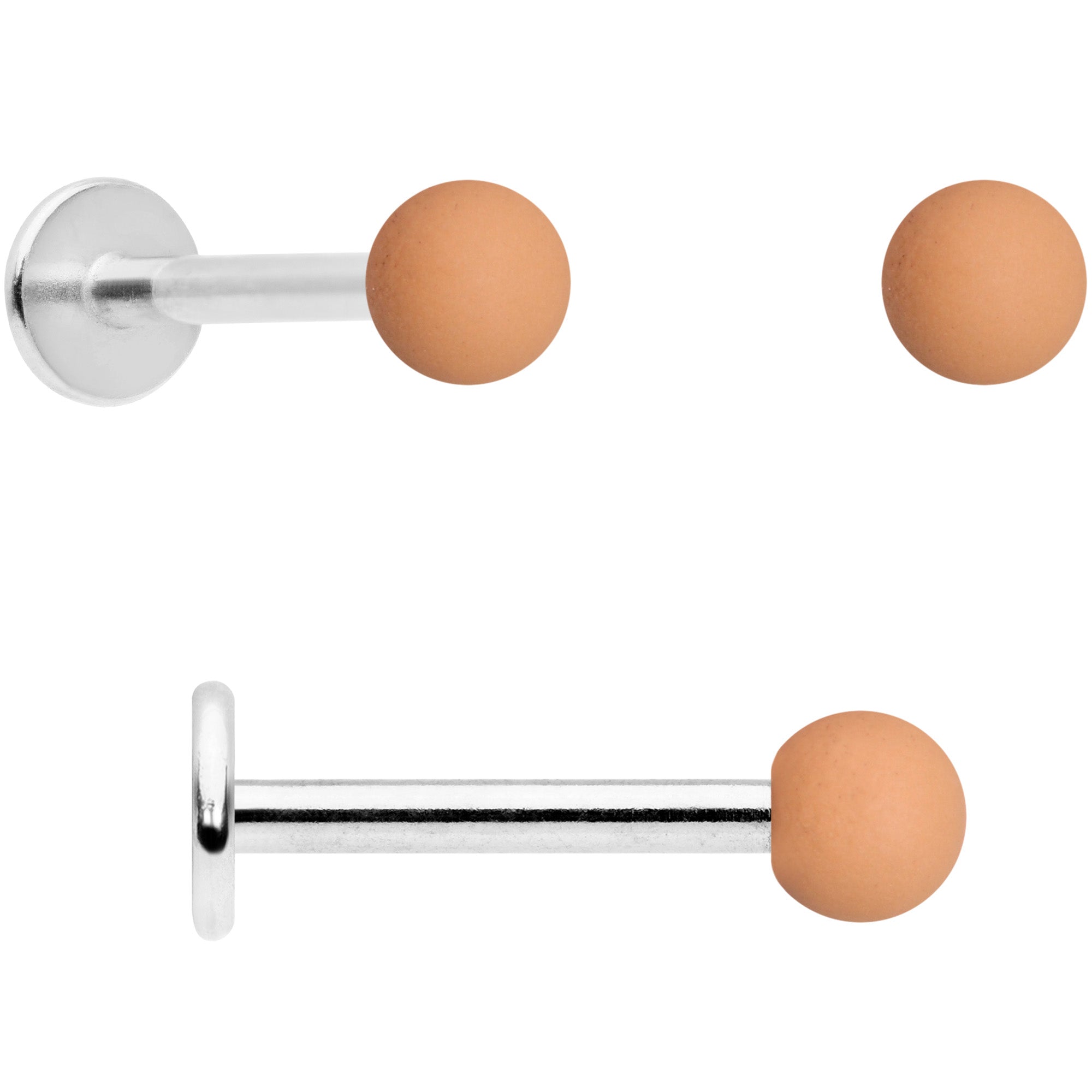 16G 5/16 Blue Brown Matte Labret Monroe Tragus Set of 4