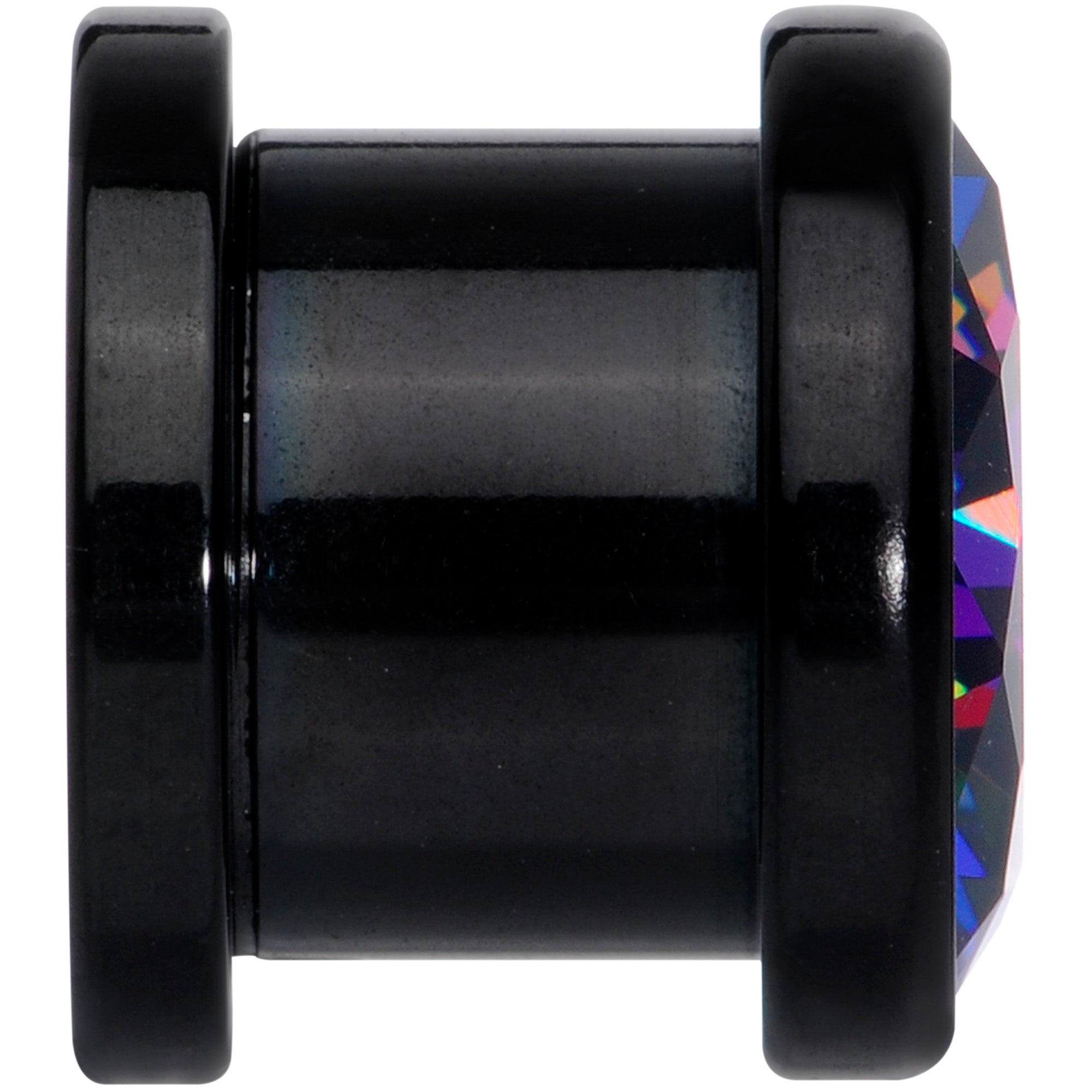 Vitrail CZ Gem Black Screw Fit Plug Set