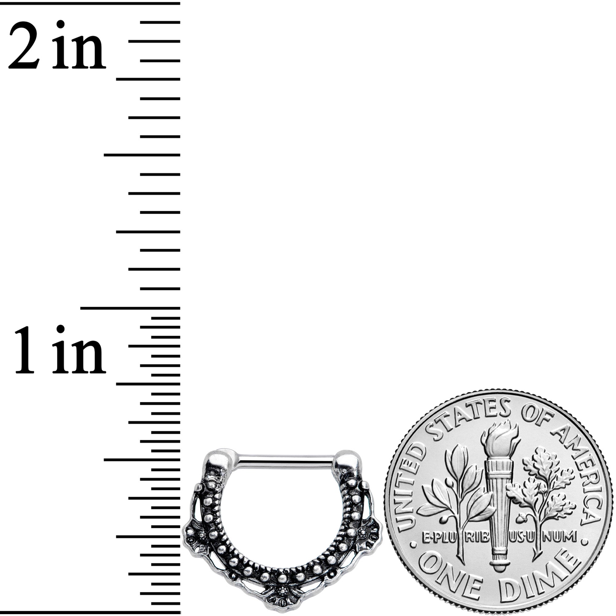 16G 5/16 Textured Arc Septum Clicker