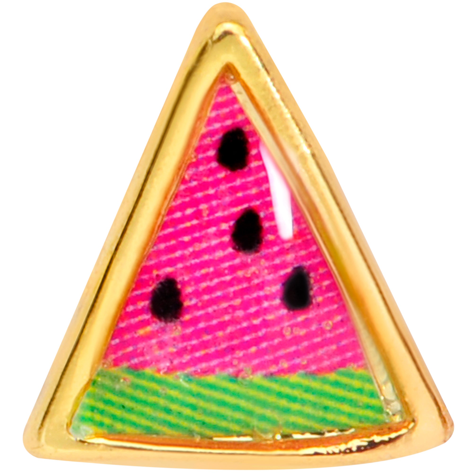 22G 5/16 Gold Tone Watermelon L Shaped Nose Ring