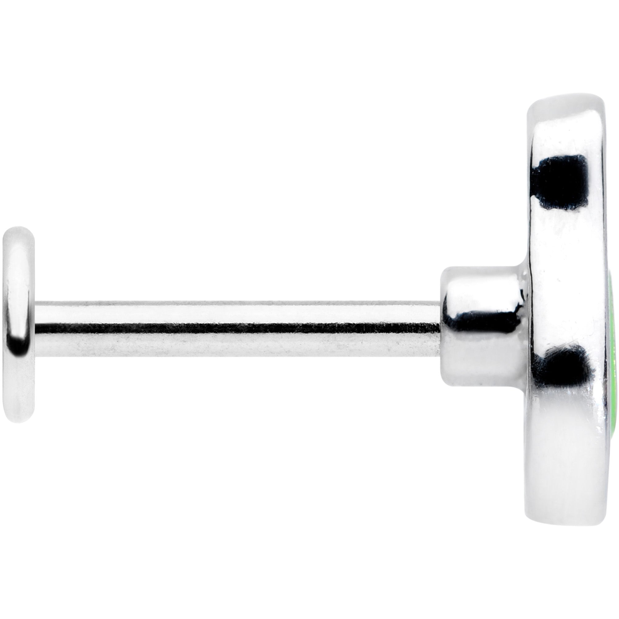 16G 3/8 Groovy Green Avocado Fruit Labret Monroe Tragus