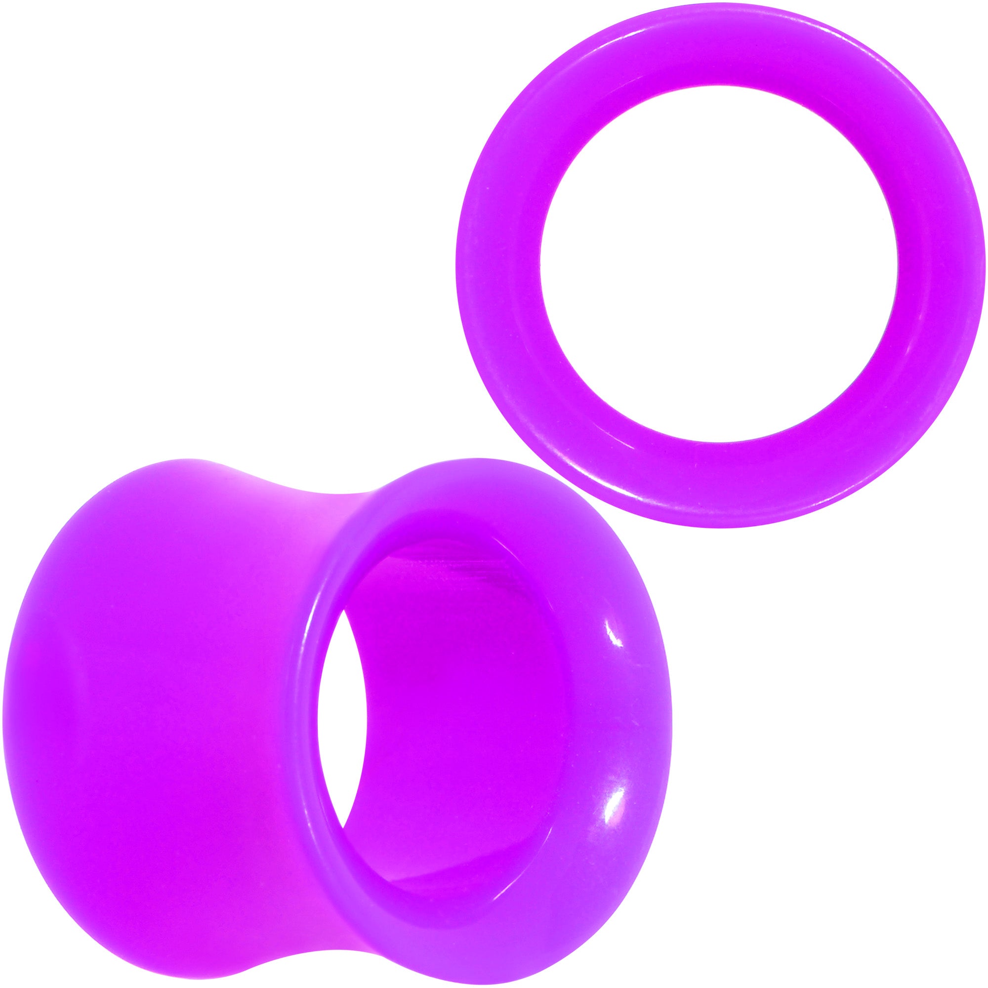 Purple Acrylic UV Saddle Tunnel Plug Set 12mm to 26mm