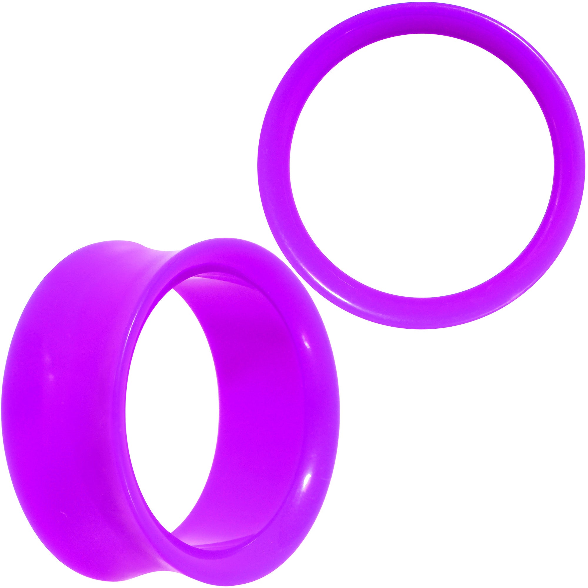 Purple Acrylic UV Saddle Tunnel Plug Set 12mm to 26mm
