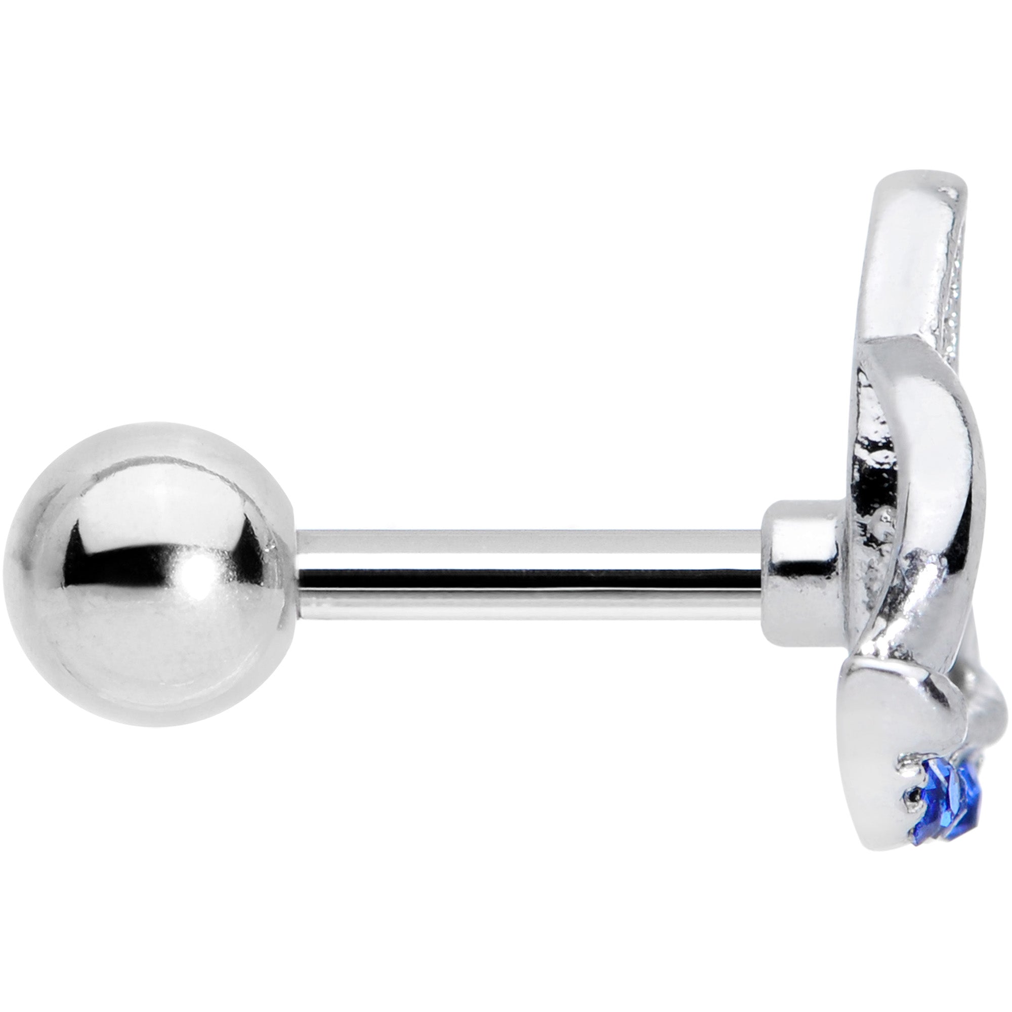 16G 1/4 Blue Purple Gem Sailboat Cartilage Tragus