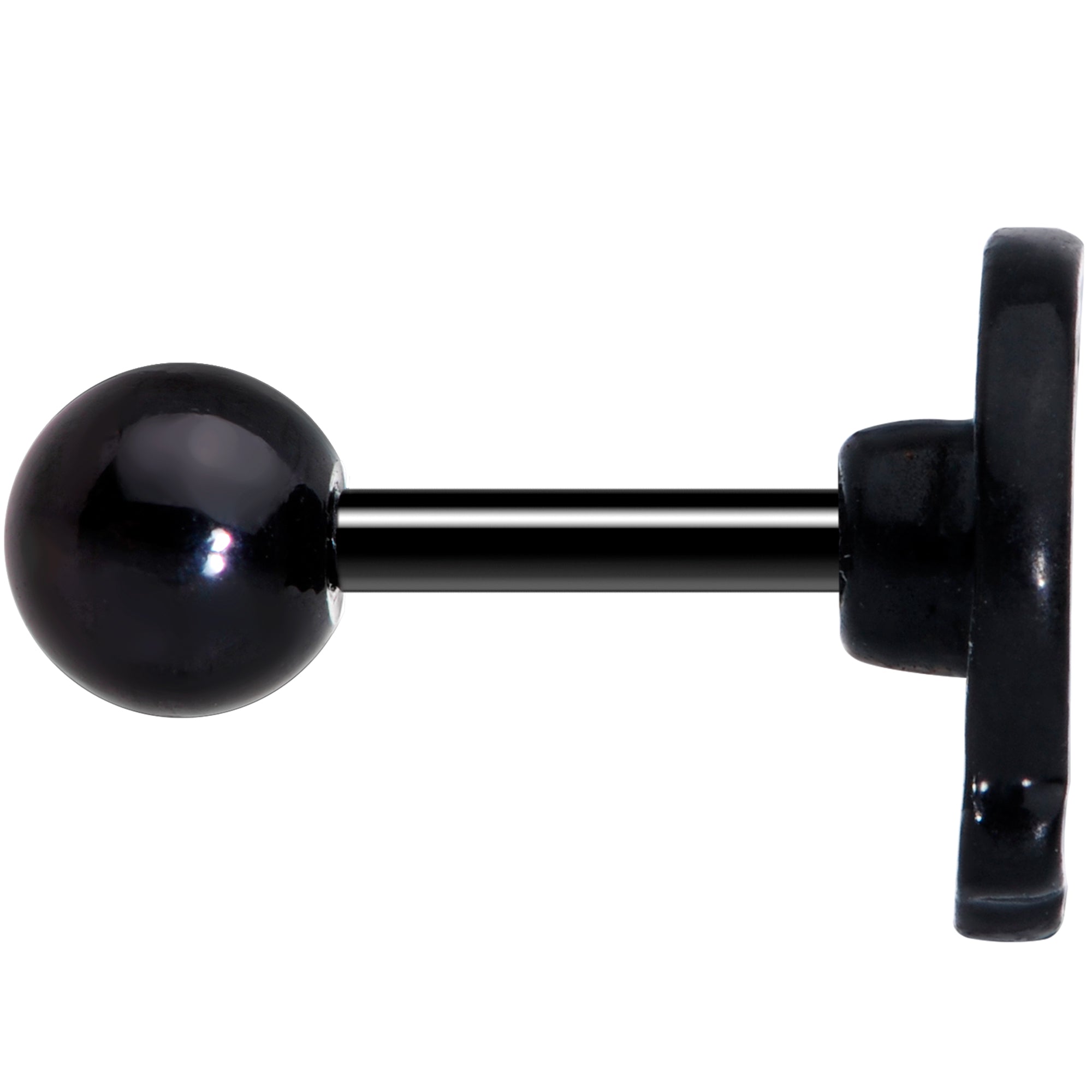 16G 1/4 Black White Calavera Sugar Skull Cartilage Tragus