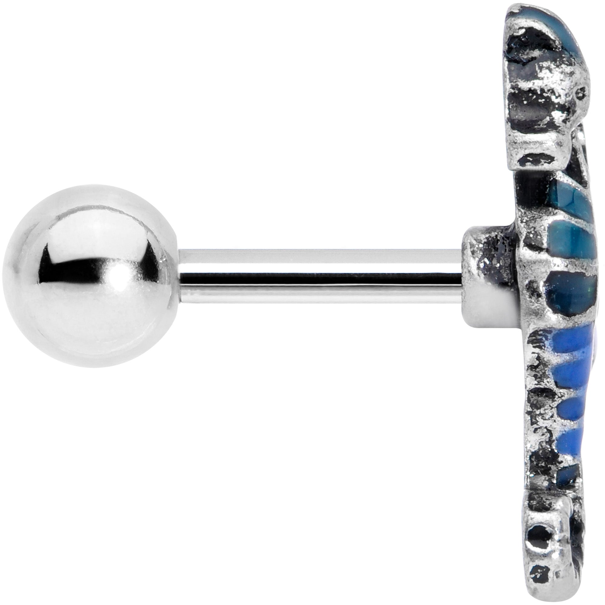 16G 1/4 Nautical Seahorse Cartilage Tragus Earring