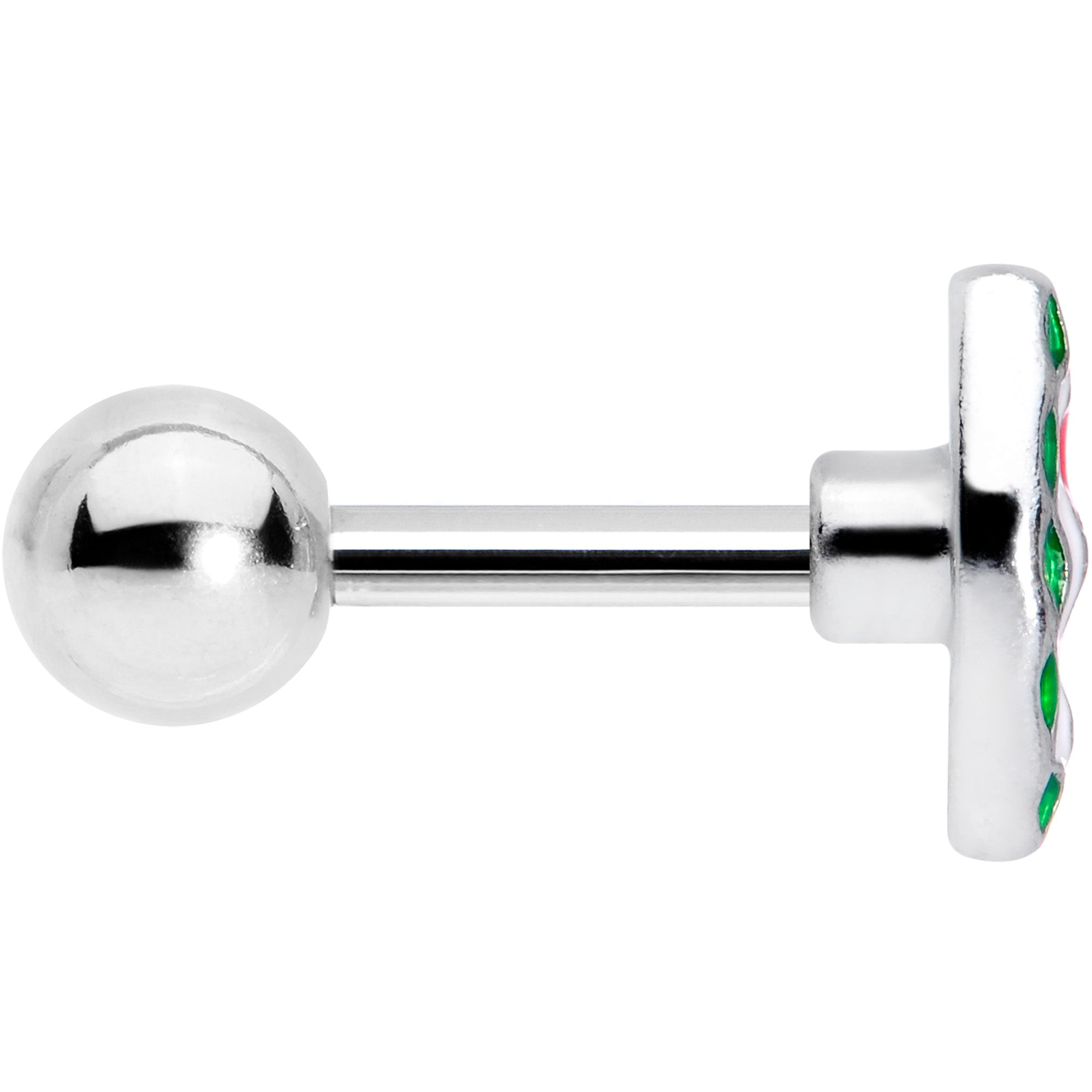 16G 1/4 Red Fruit Watermelon Bow Cartilage Tragus Earring