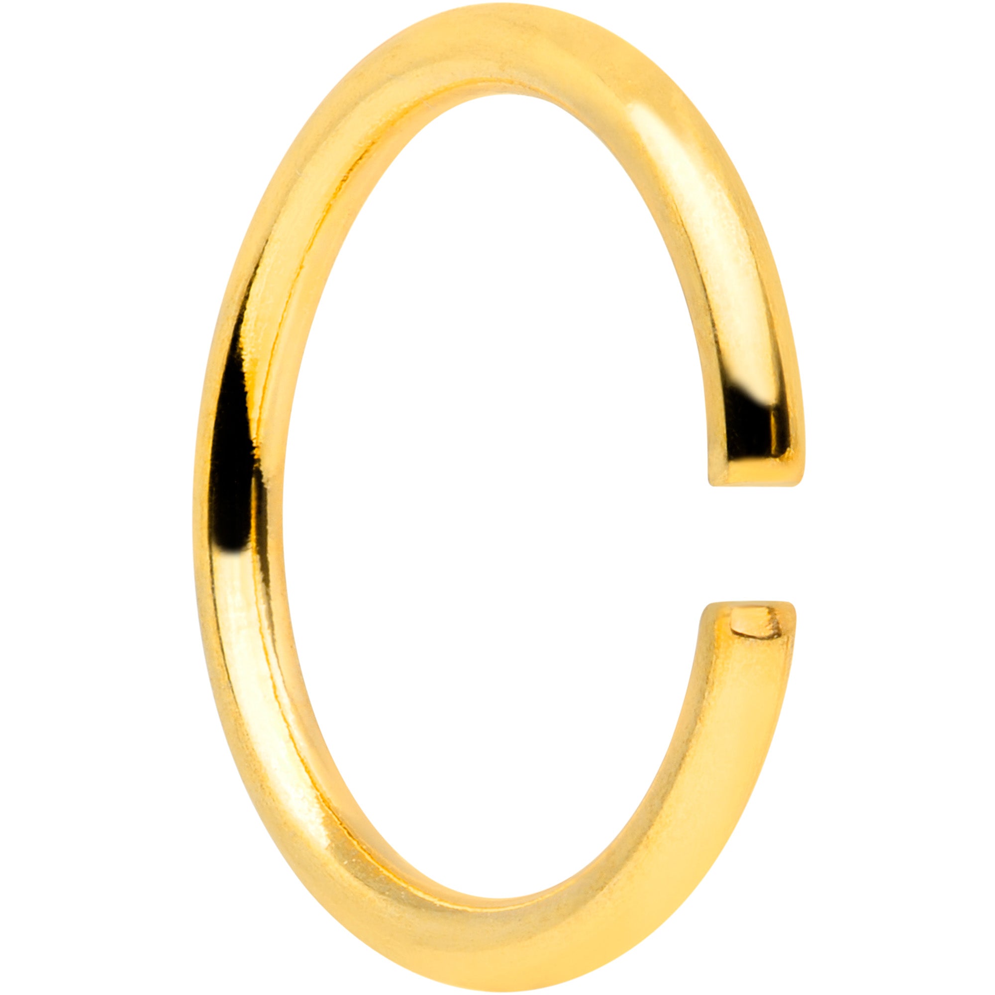 18G 5/16 Gold Tone Anodized Seamless Circular Ring Set of 12