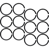 20 Gauge 5/16 Black Anodized Seamless Circular Ring Set of 12
