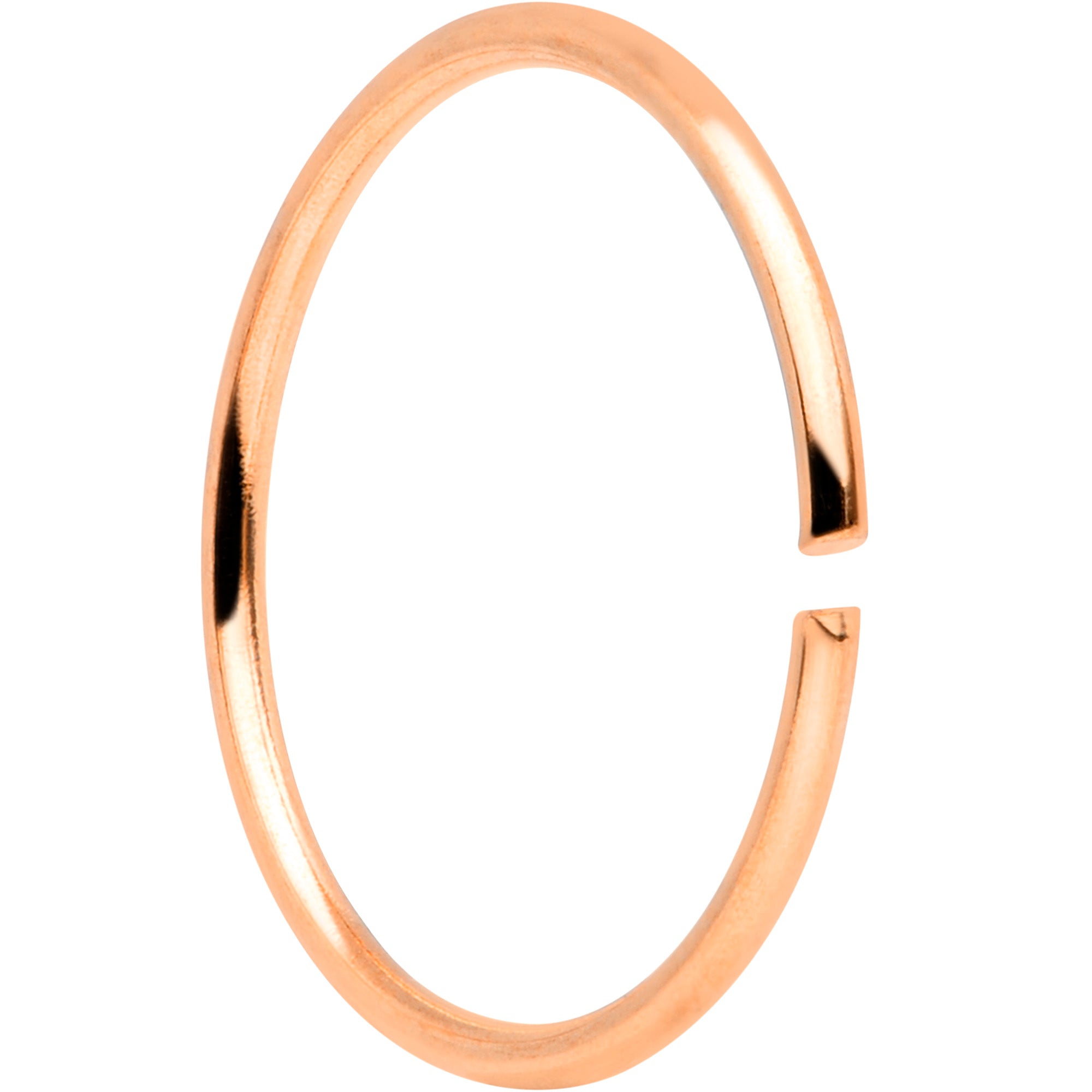 22G 5/16 Rose Gold Tone Anodized Seamless Circular Ring Set of 12