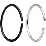 22 Gauge 5/16 Steel Black Anodized Seamless Circular Ring Set of 12