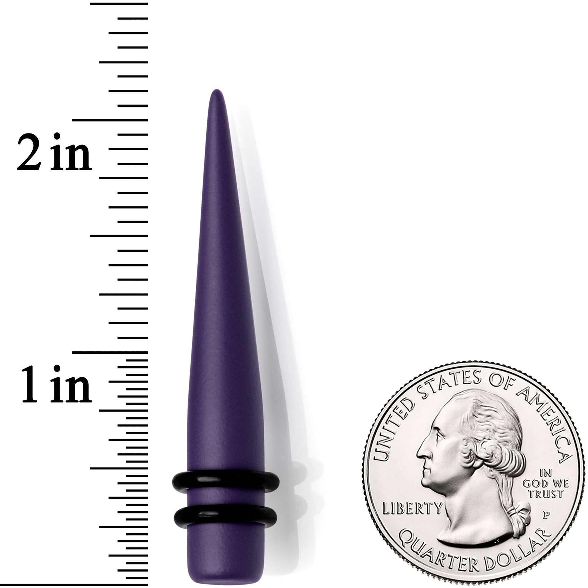 Dark Purple Matte Acrylic Straight Taper Set 12G to 00G