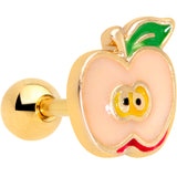 16 Gauge 1/4 Gold Tone Sweet Apple Cartilage Tragus Earring
