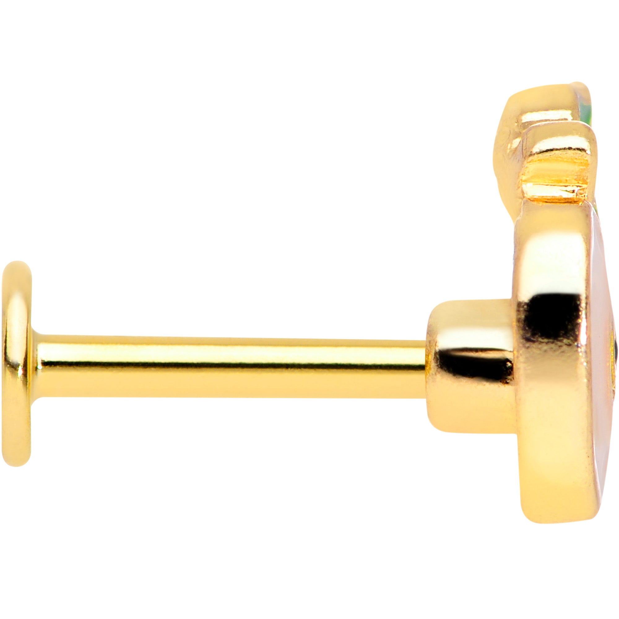 16G 5/16 Gold Tone Sweet Apple Labret Monroe Tragus