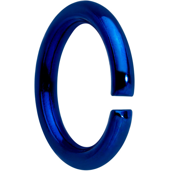 14 Gauge 5/16 Blue Anodized Seamless Cartilage Ring Set of 12
