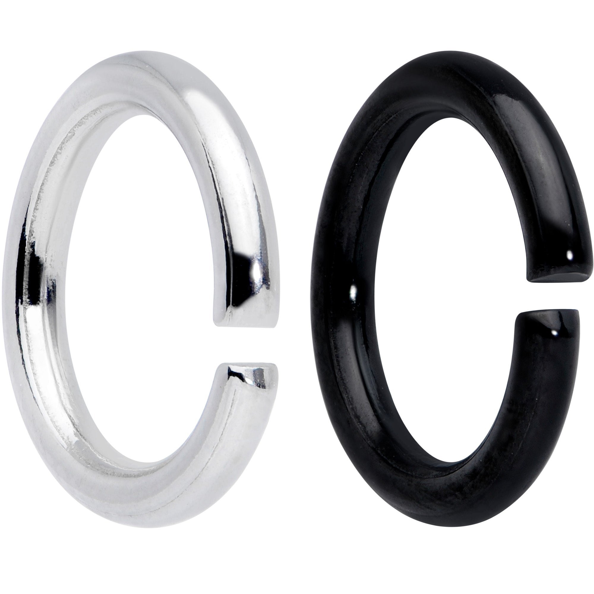 14G 5/16 Steel Black Anodized Seamless Cartilage Ring Set of 12