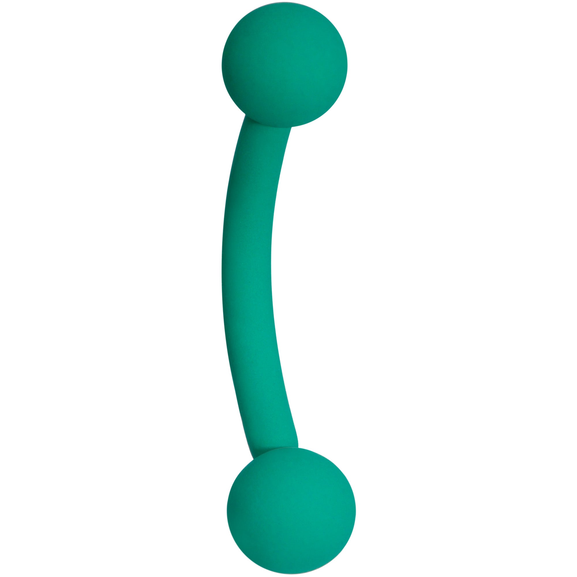 16G 5/16 Teal Acrylic Matte Curved Eyebrow Ring