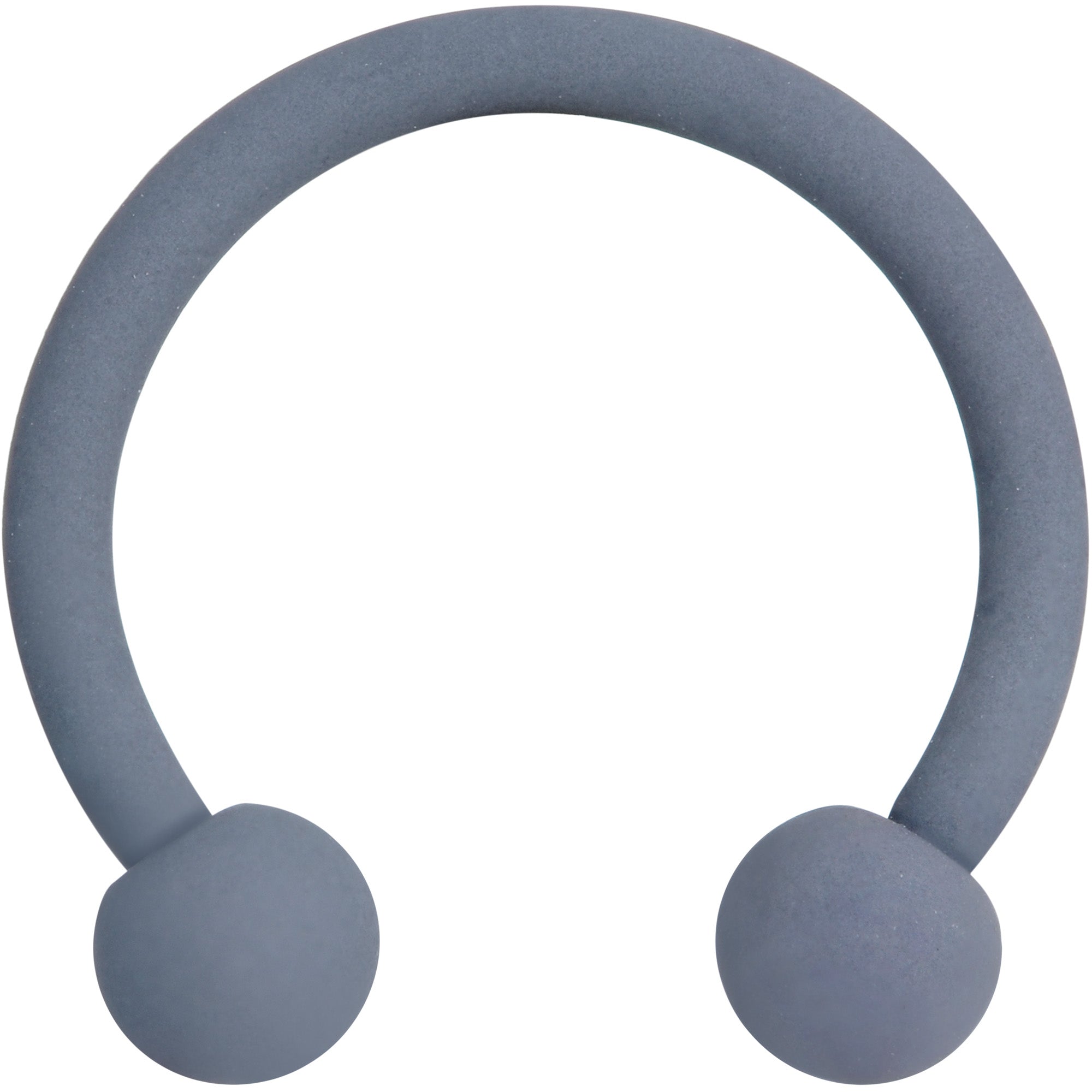 16G 3/8 Gracefully Grey Matte Horseshoe Circular Barbell