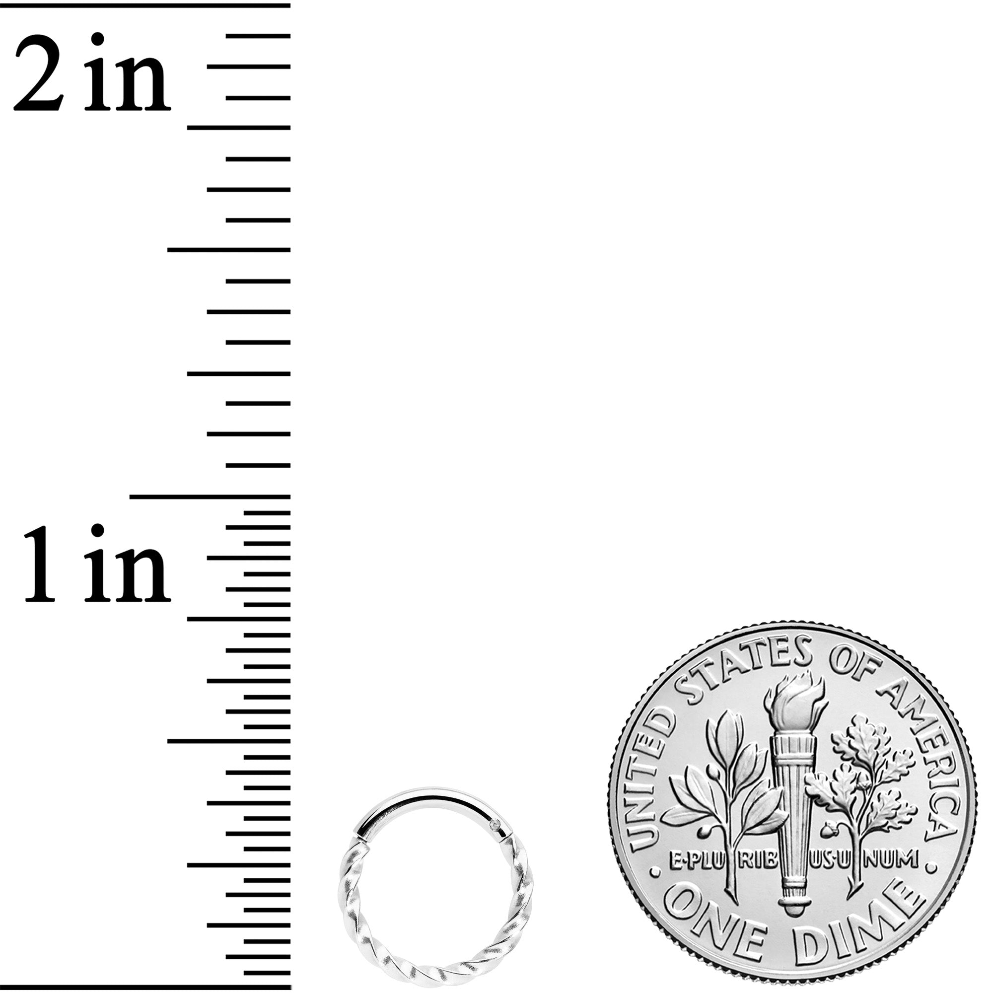 16G 5/16 Twisted Elegance Cartilage Clicker