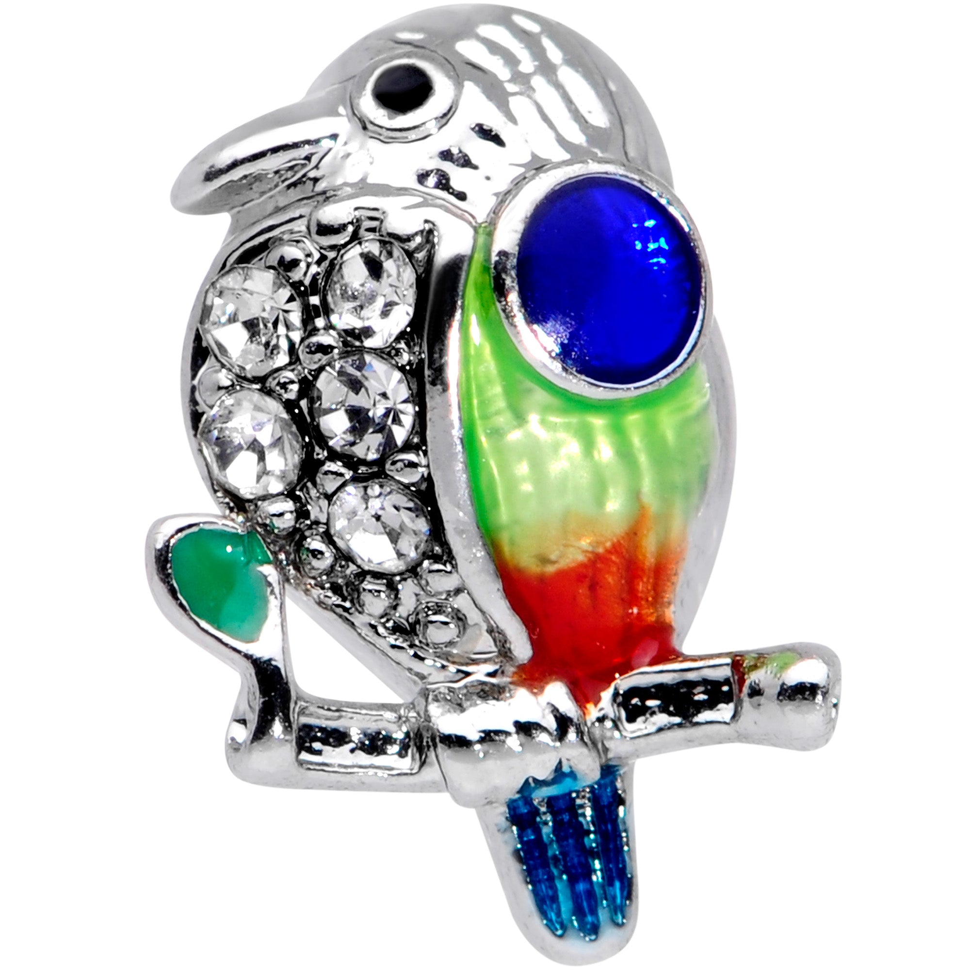 16G 5/16 Clear Gem Tropical Parrot Bird Labret Monroe Tragus