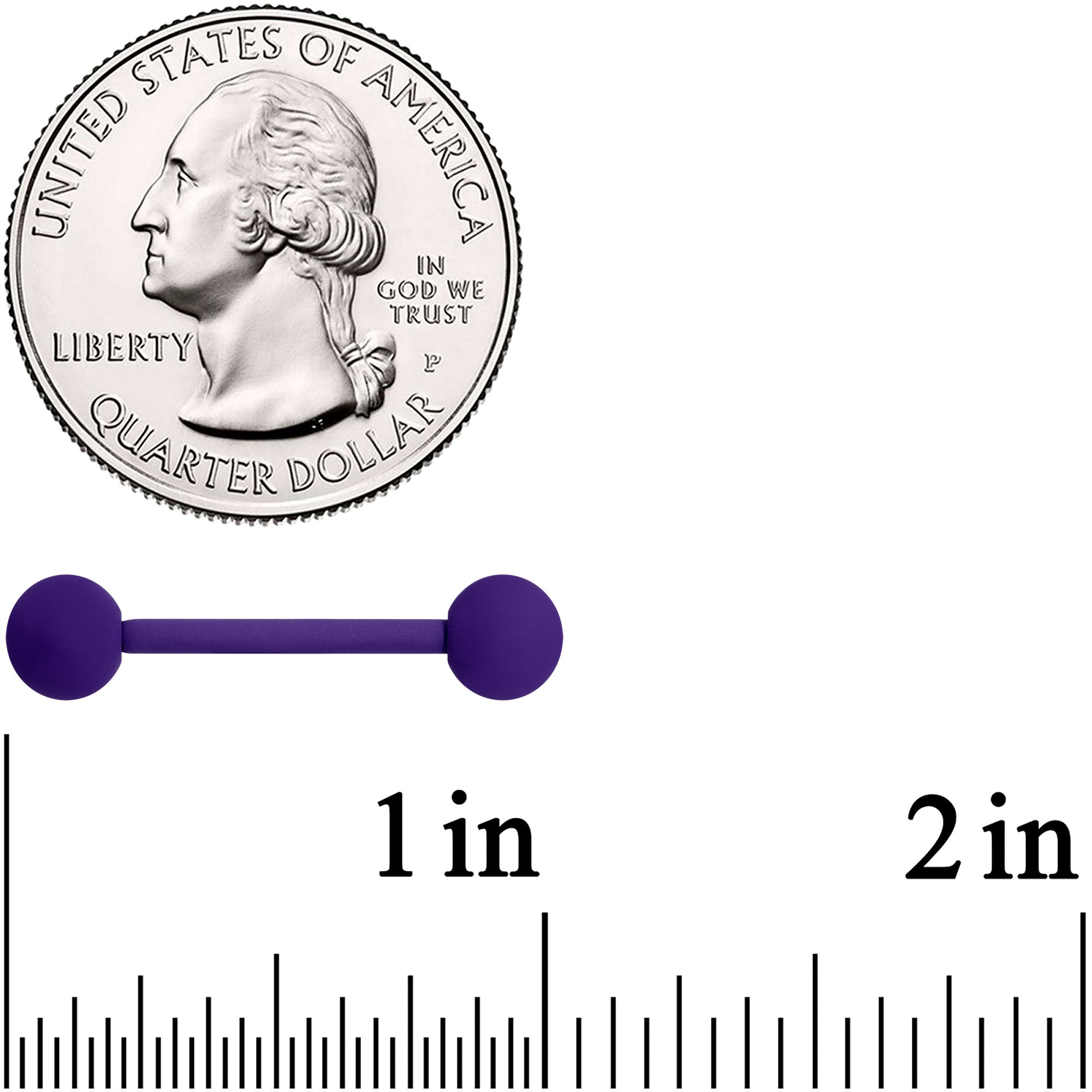 Perfectly Purple Matte Barbell Tongue Ring