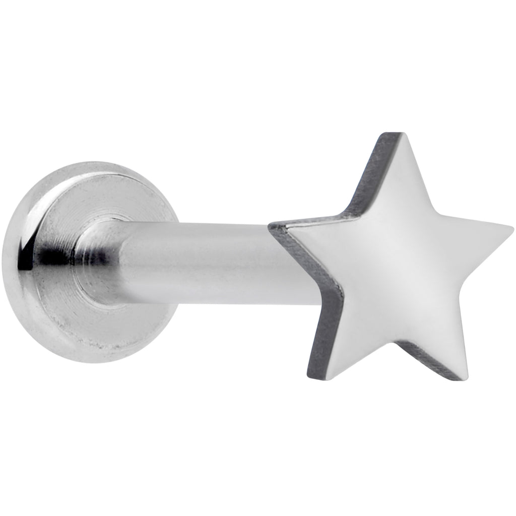 16G 5/16 Star Grade 23 Titanium Internal Thread Labret Tragus