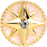 16 Gauge 5/16 Gold Tone Sailors Compass Labret Monroe Tragus