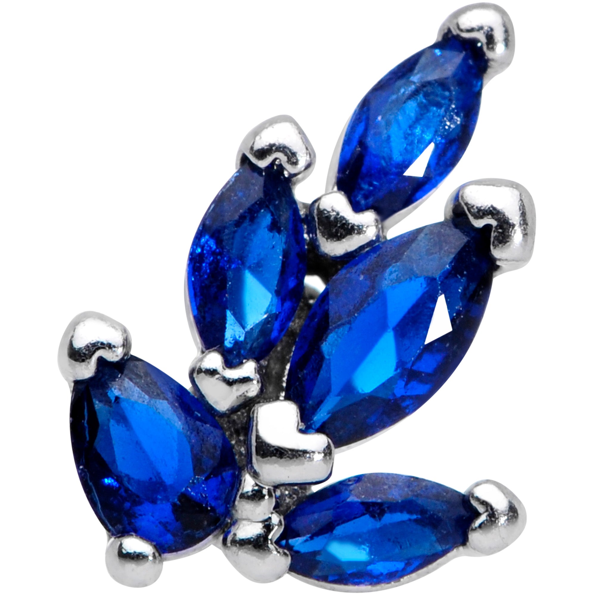 16G 5/16 Blue Gem Raindrop Cluster Labret Monroe Tragus