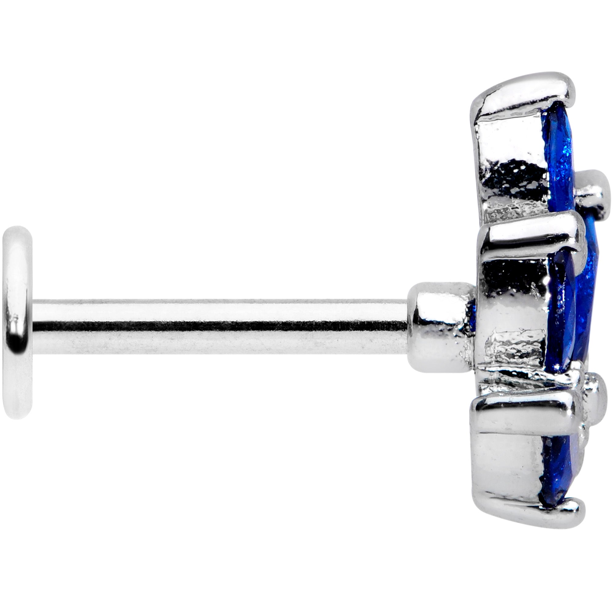 16G 5/16 Blue Gem Raindrop Cluster Labret Monroe Tragus