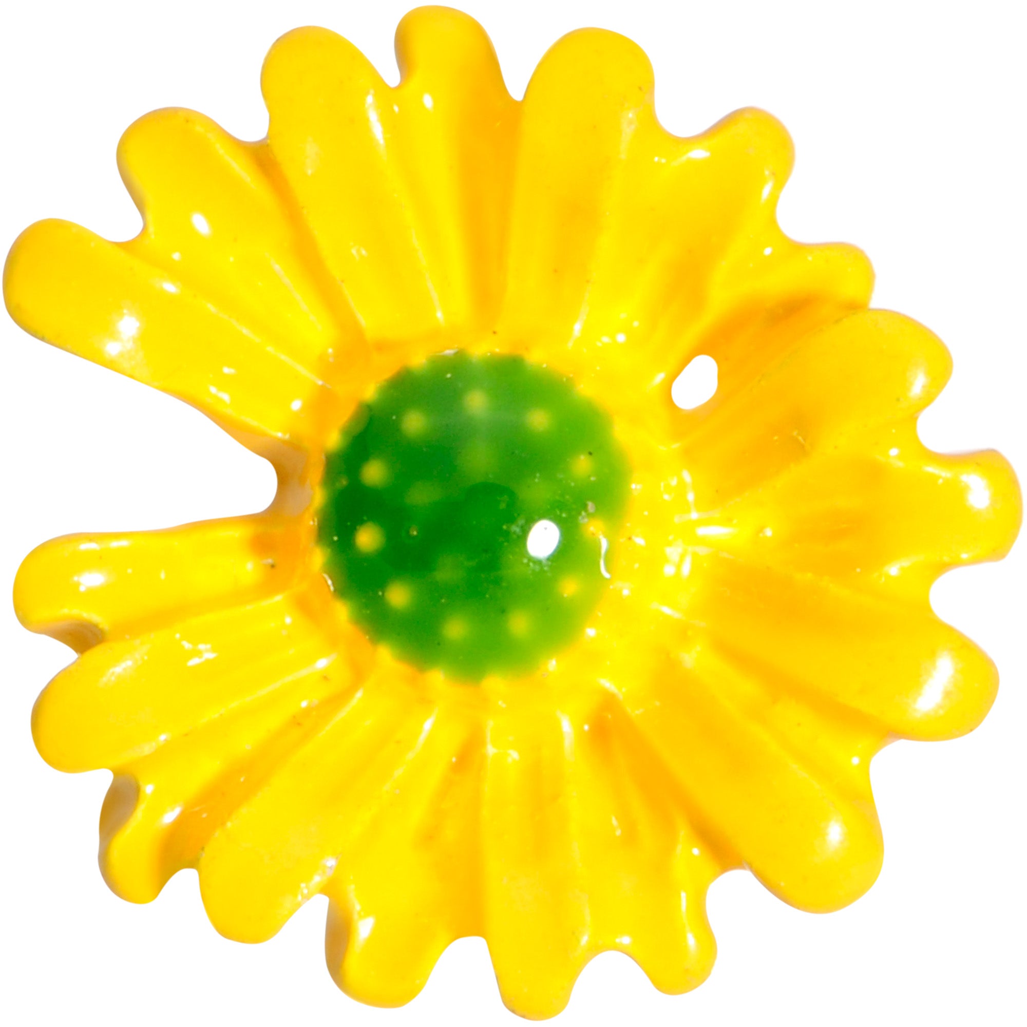 16G 1/4 Yellow Daisy Flower Cartilage Tragus Earring