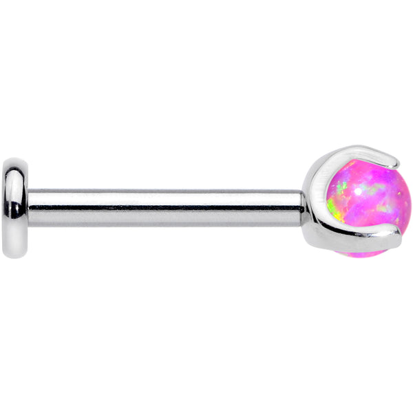 16 Gauge 5/16 Pink Synth Opal ASTM F-136 Titanium Internal Thread Labret