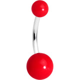 Grade 23 Titanium Red Ball End Belly Ring