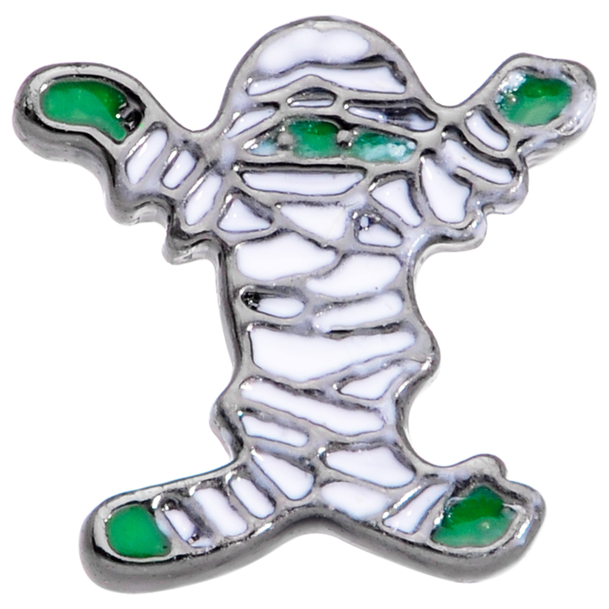 20G 5/16 Green Mummy Halloween Nose Bone