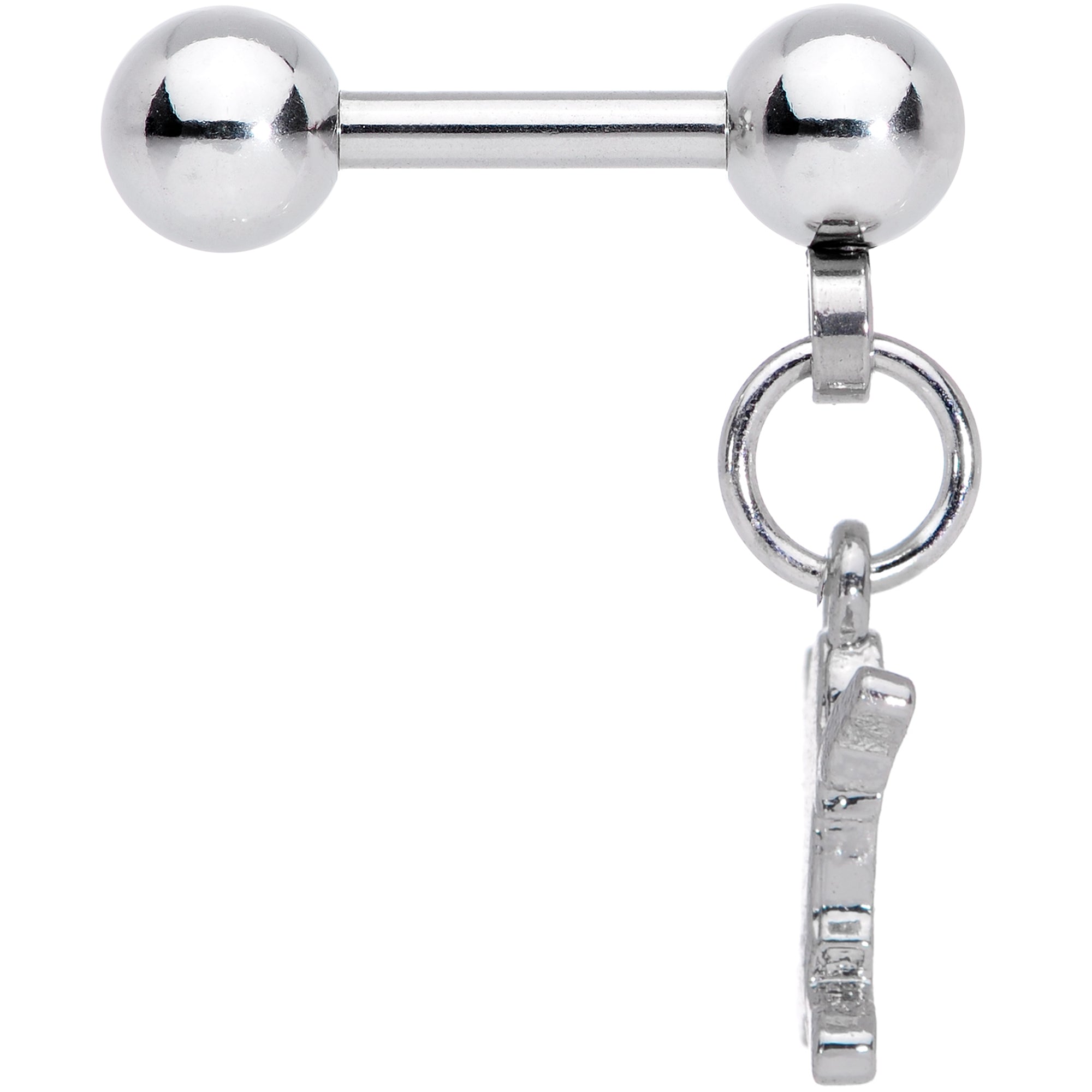 16G 1/4 Green Mummy Halloween Dangle Cartilage Earring