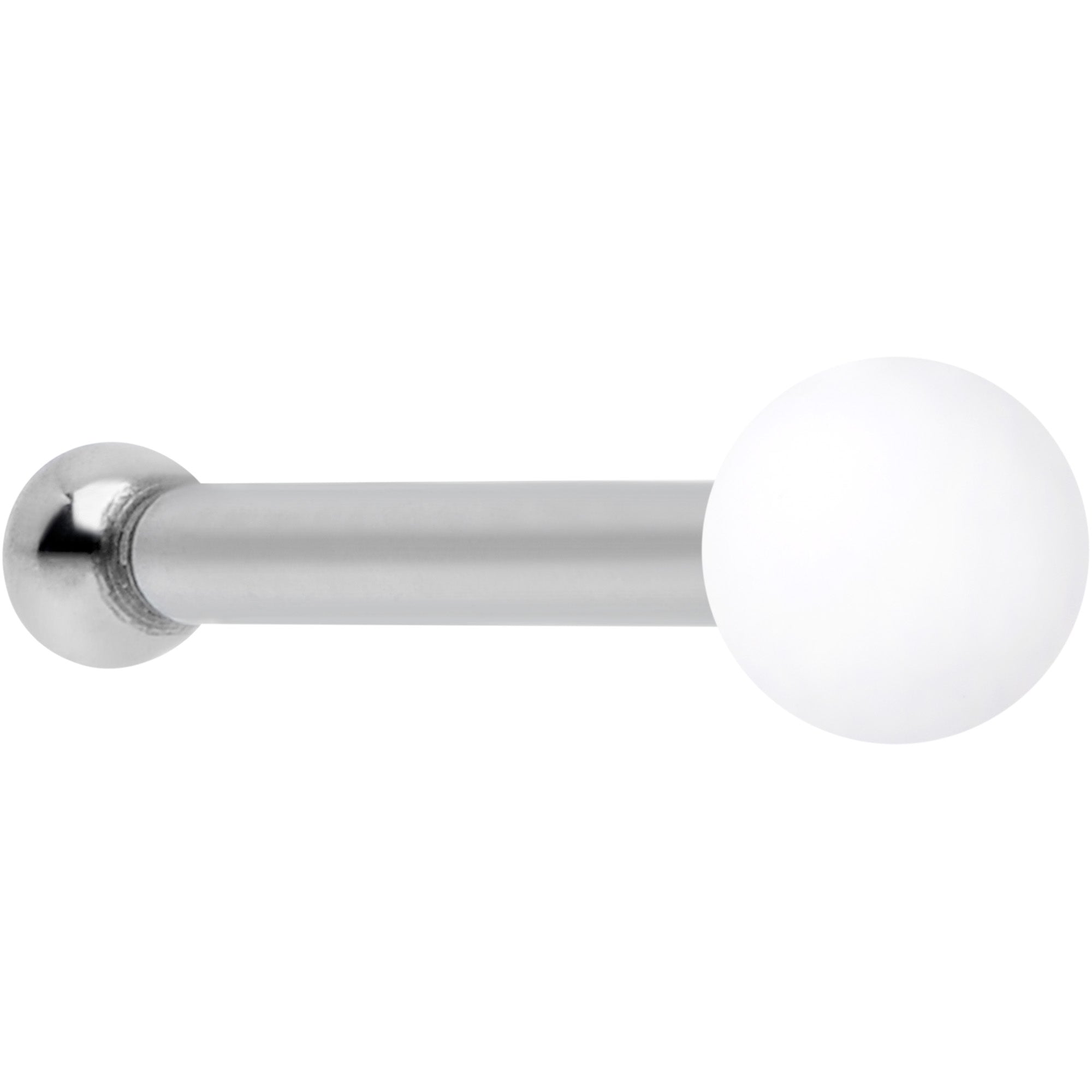 20G 1/4 White Matte 2mm Nose Bone