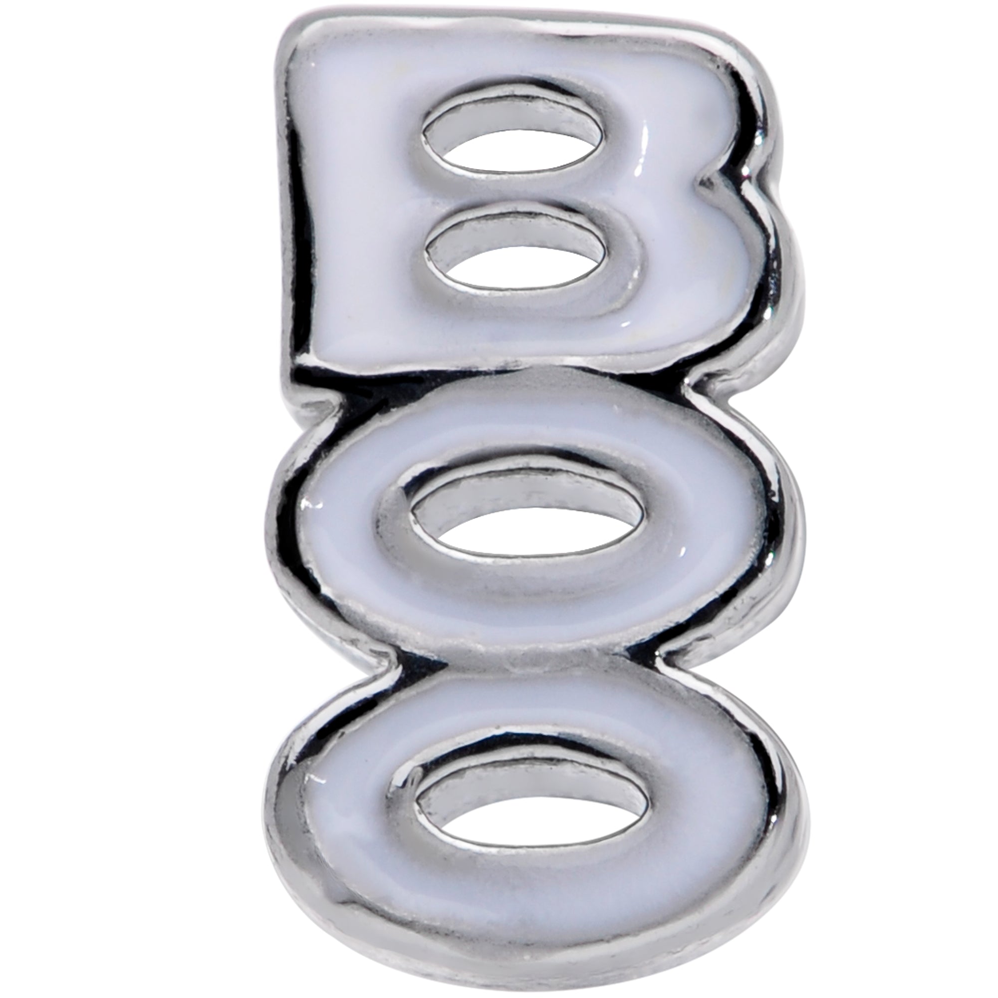 16G 1/4 White Boo Halloween Cartilage Tragus Earring