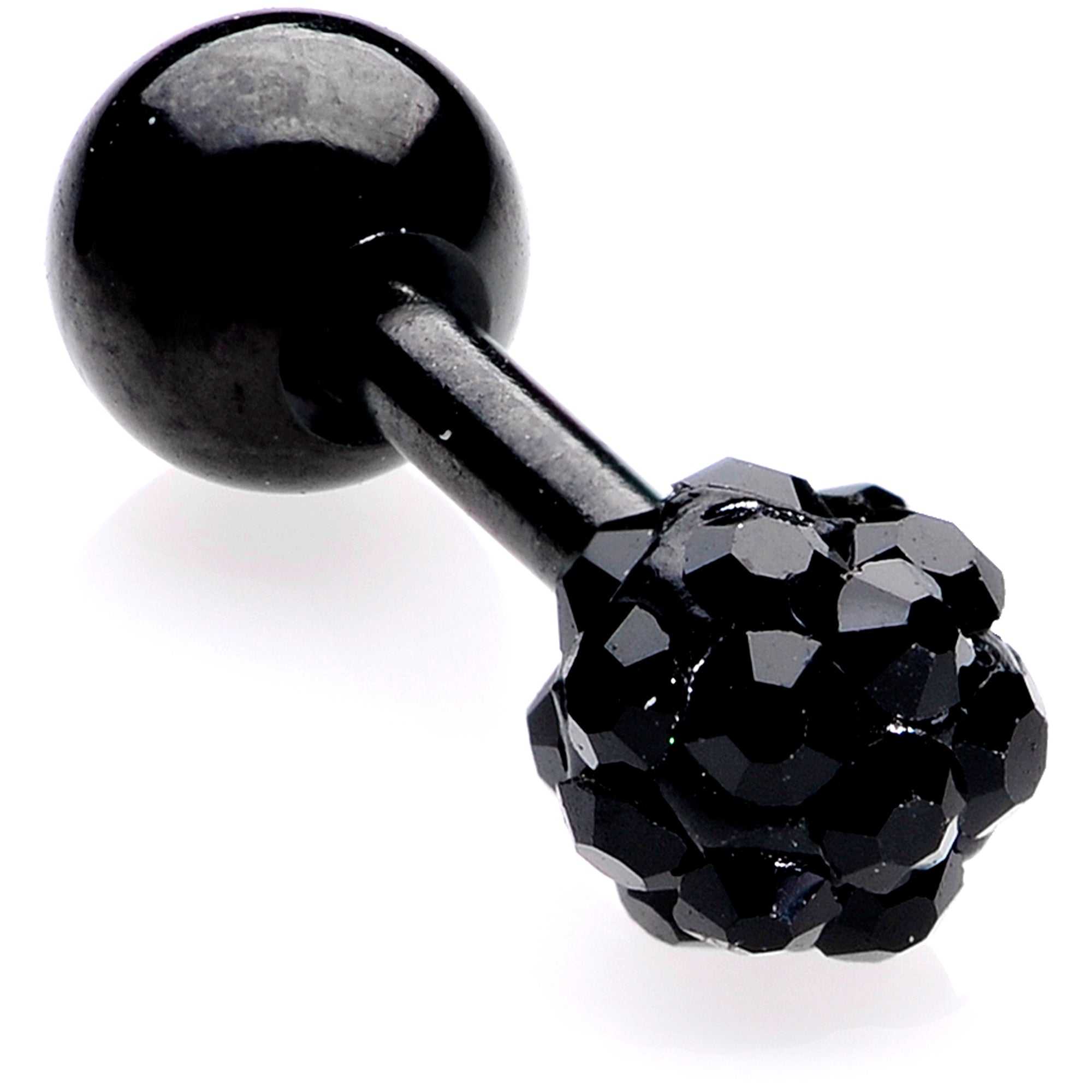 16G 1/4 Black Red Gem Spider Halloween Cartilage Tragus Set of 3