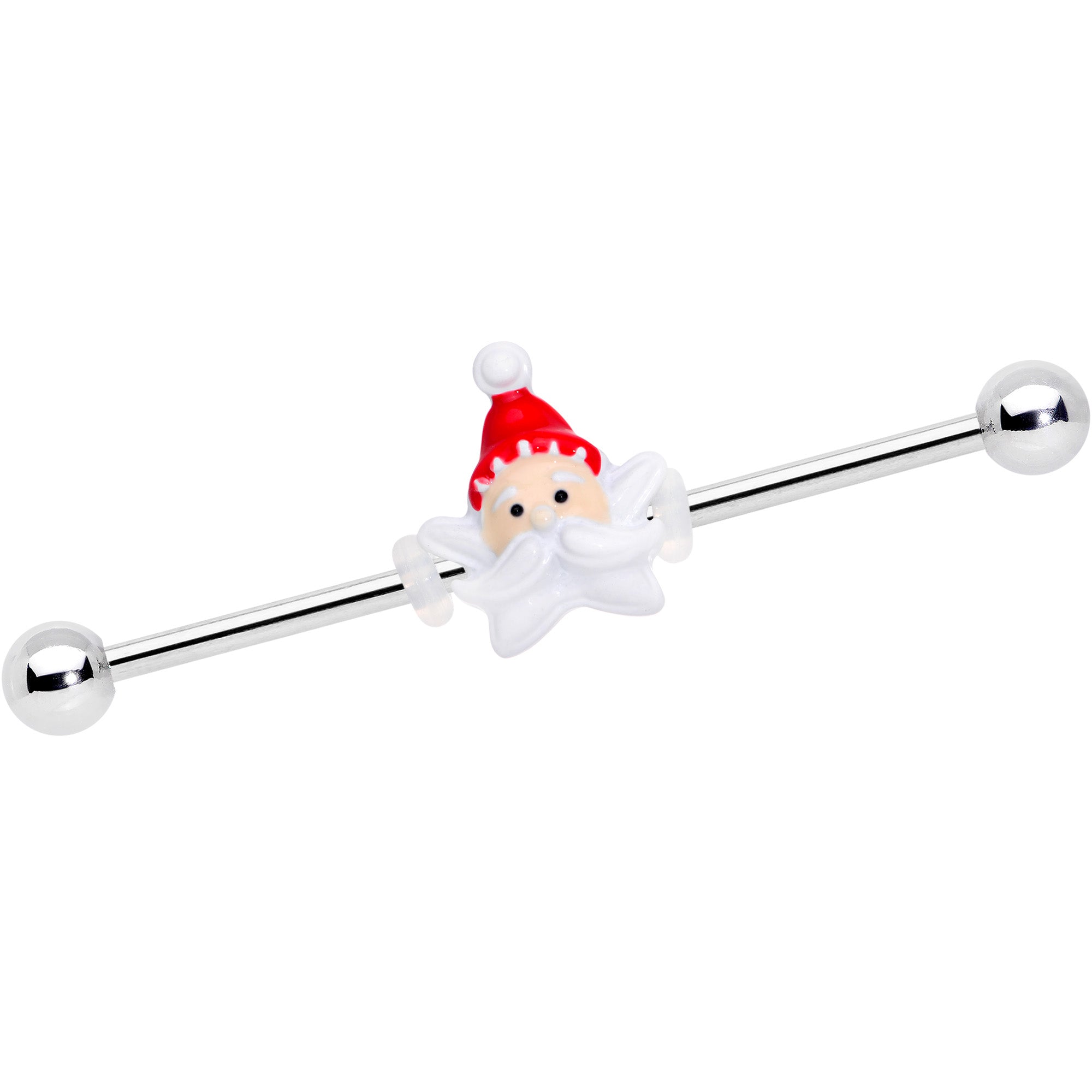 14G Santas Beard Holiday Christmas Industrial Barbell 38mm