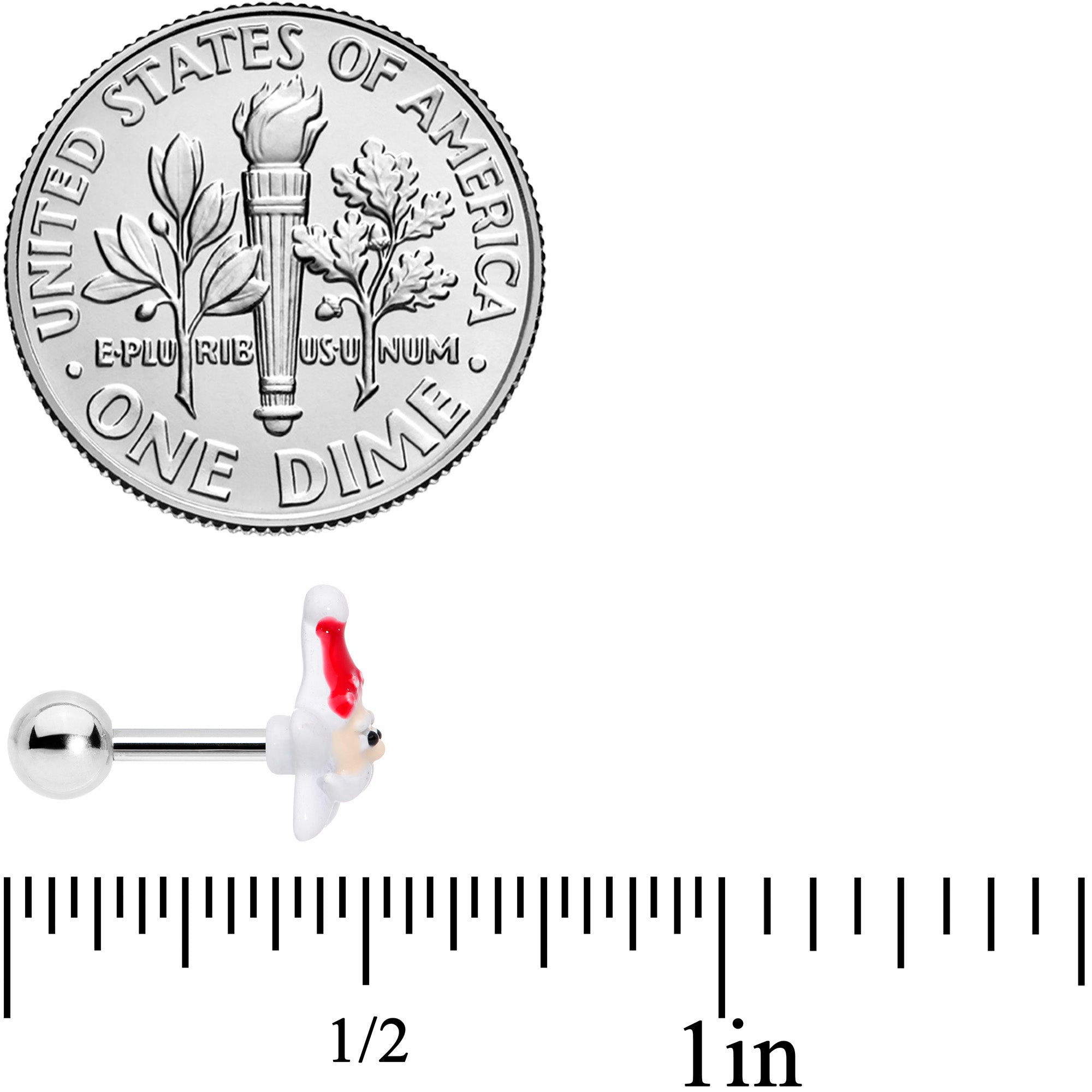 16G 1/4 Santas Beard Holiday Christmas Cartilage Tragus Earring