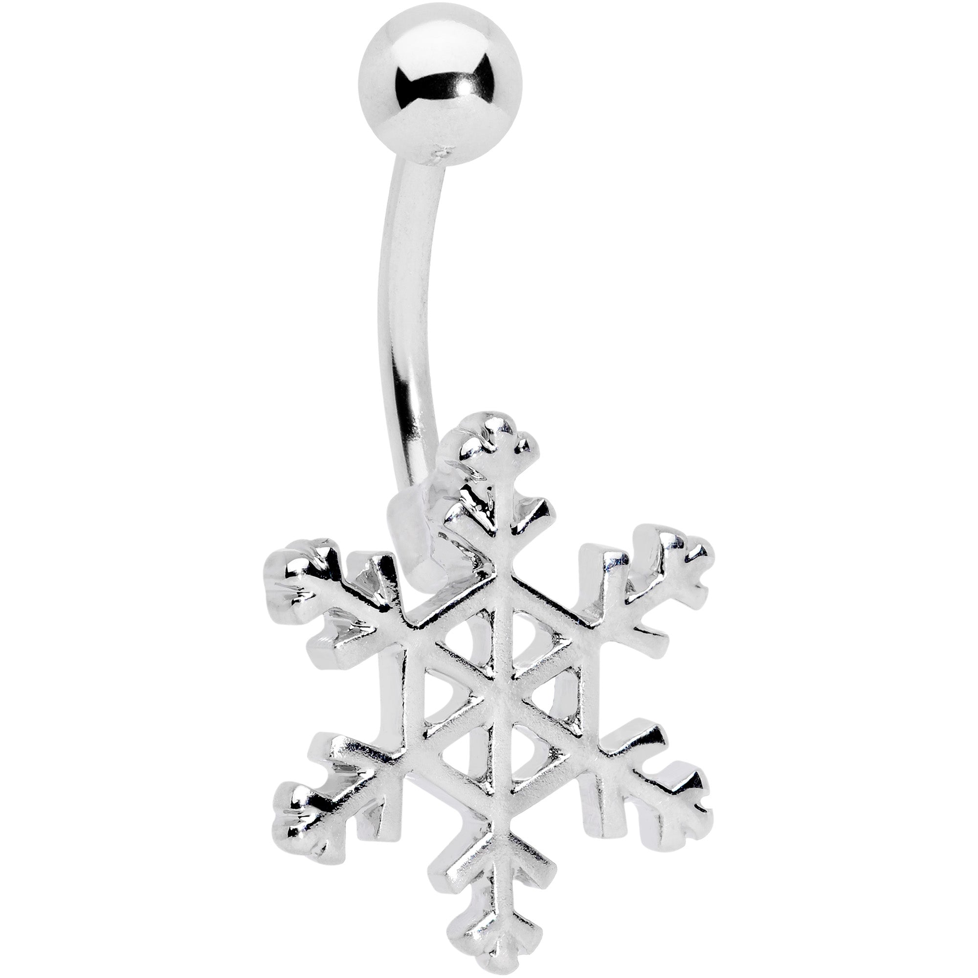 Holiday Snowflake Mitten Stocking Christmas Belly Ring Set of 3