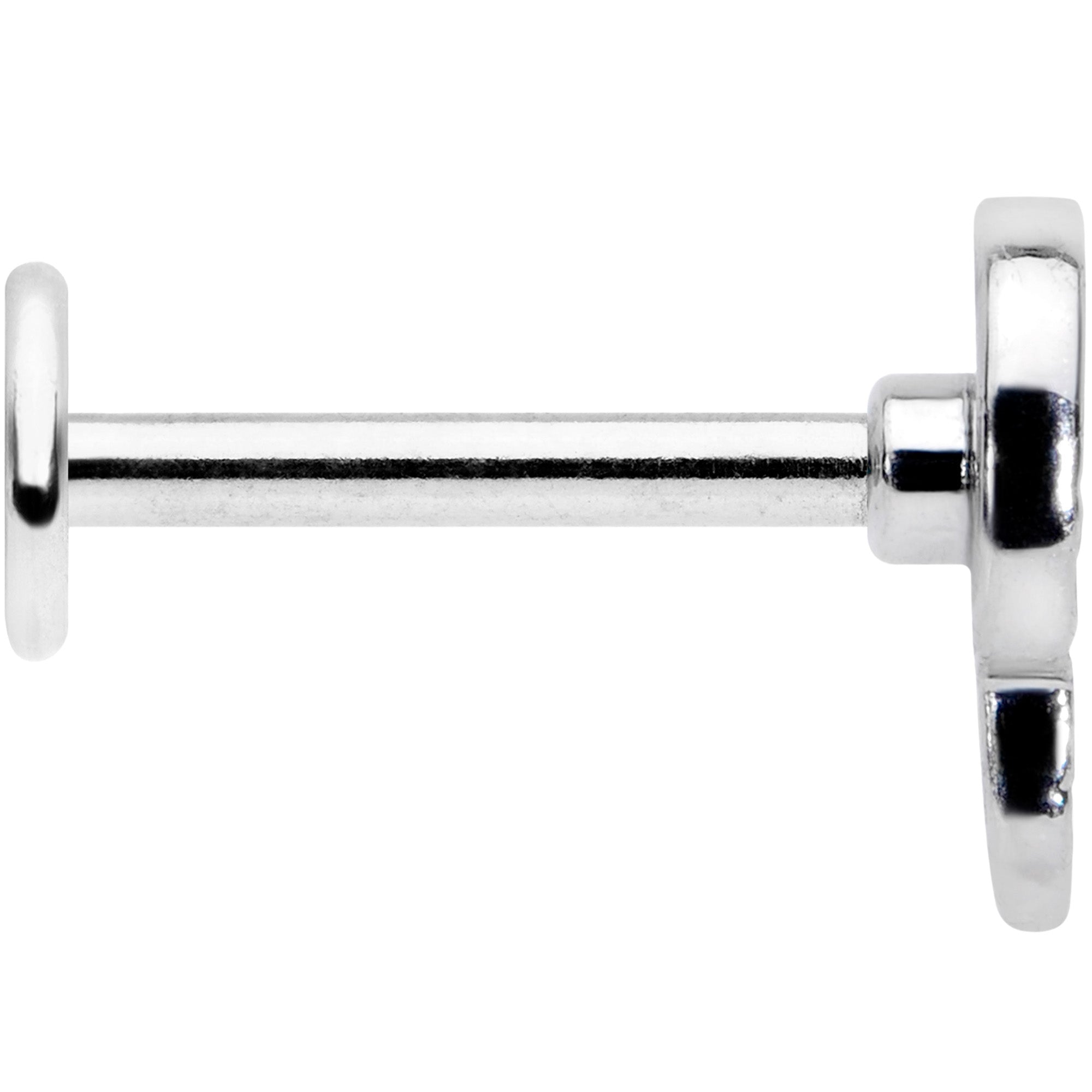 16G 5/16 Blue White Mummy Halloween Labret Monroe Tragus