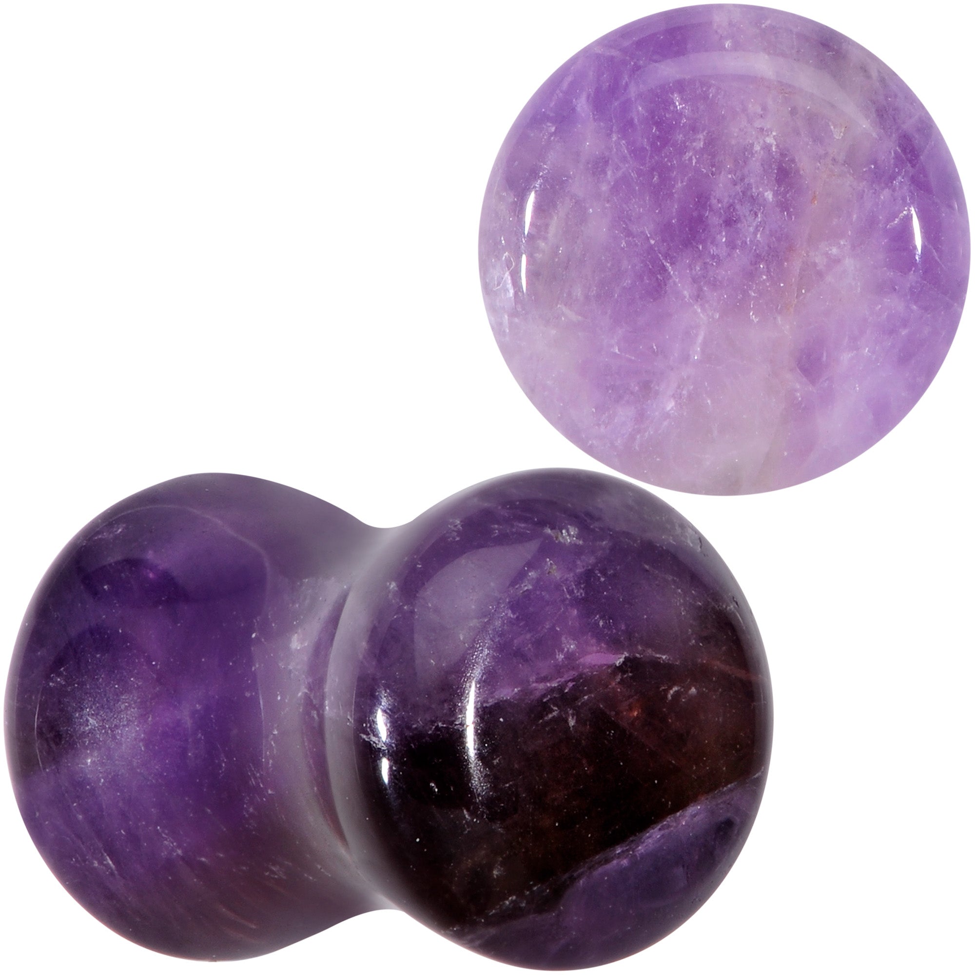 Natural Purple Amethyst Stone Saddle Plug Set