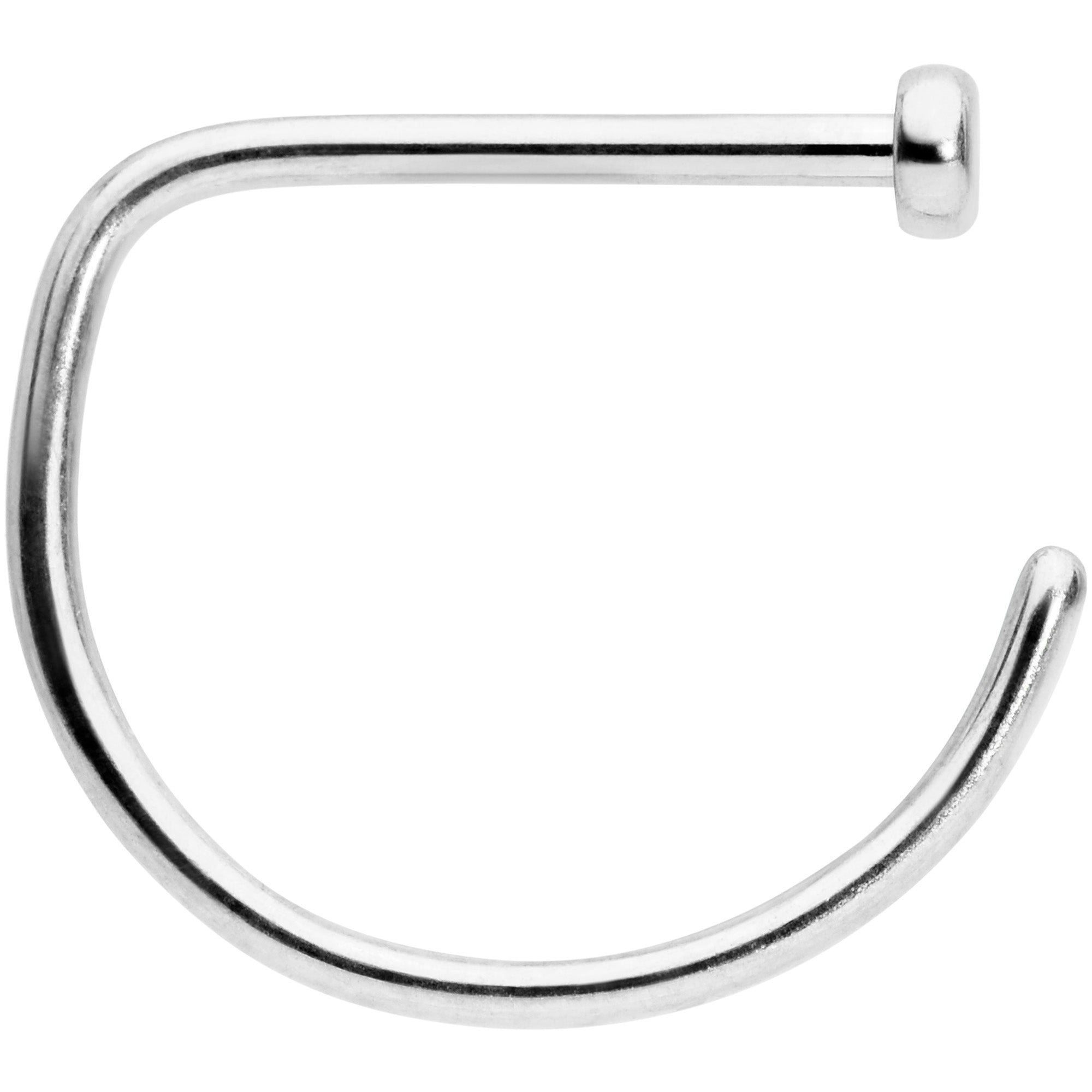 20G 3/8 Implant Grade Titanium D Shape Nose Hoop
