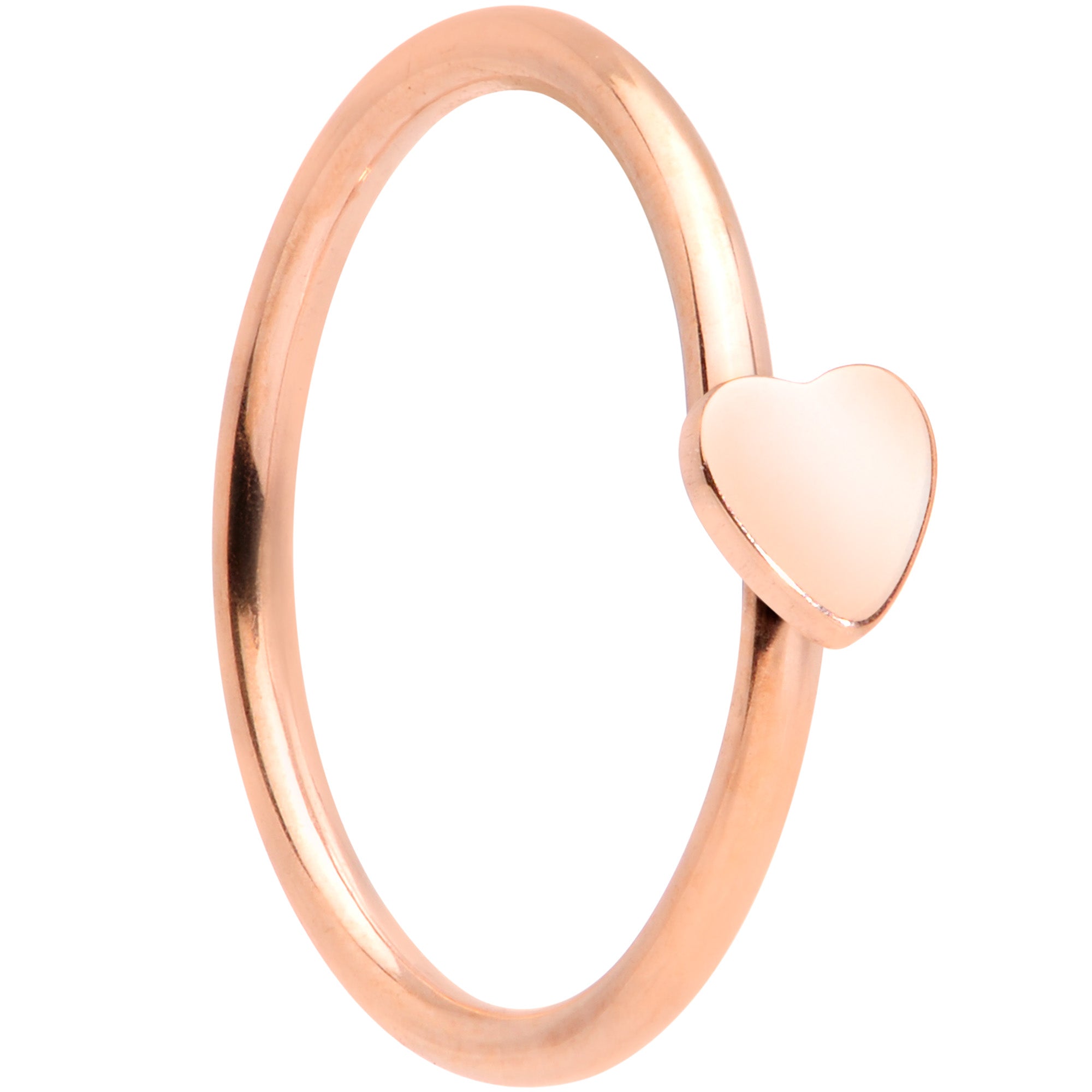 20G 5/16 Rose Gold Tone Have A Heart Valentines Day Nose Hoop