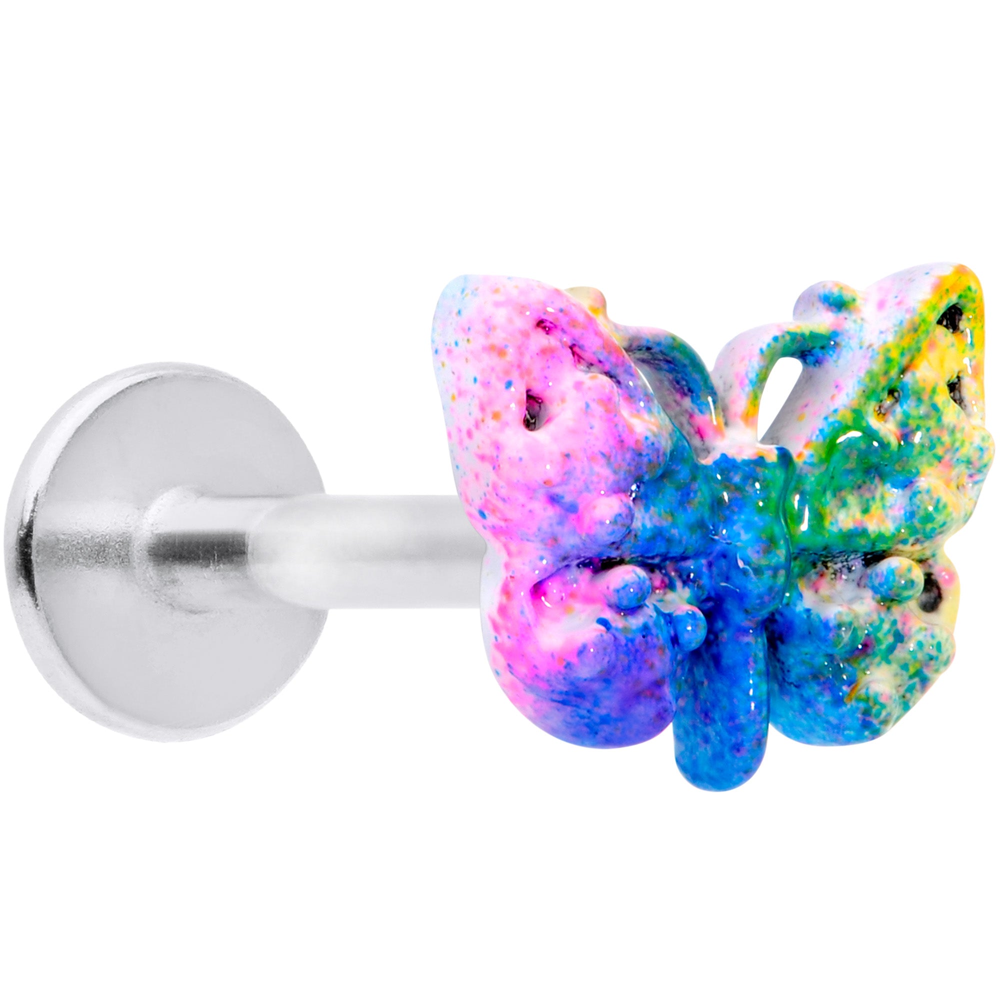 16G 5/16 Baroque Rainbow Butterfly Labret Monroe Tragus