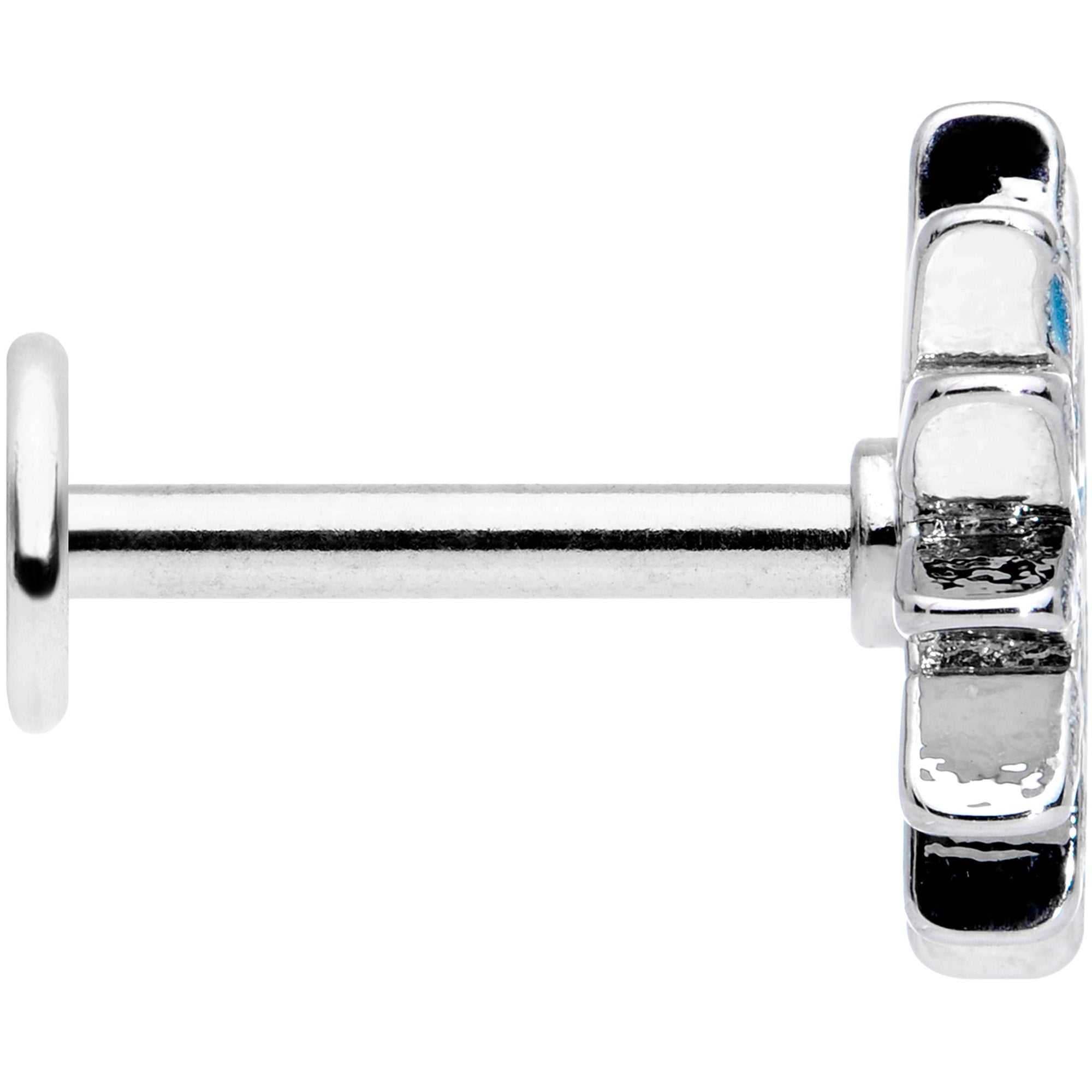 16G 5/16 Blue Winter Snowflake Christmas Labret Monroe Tragus