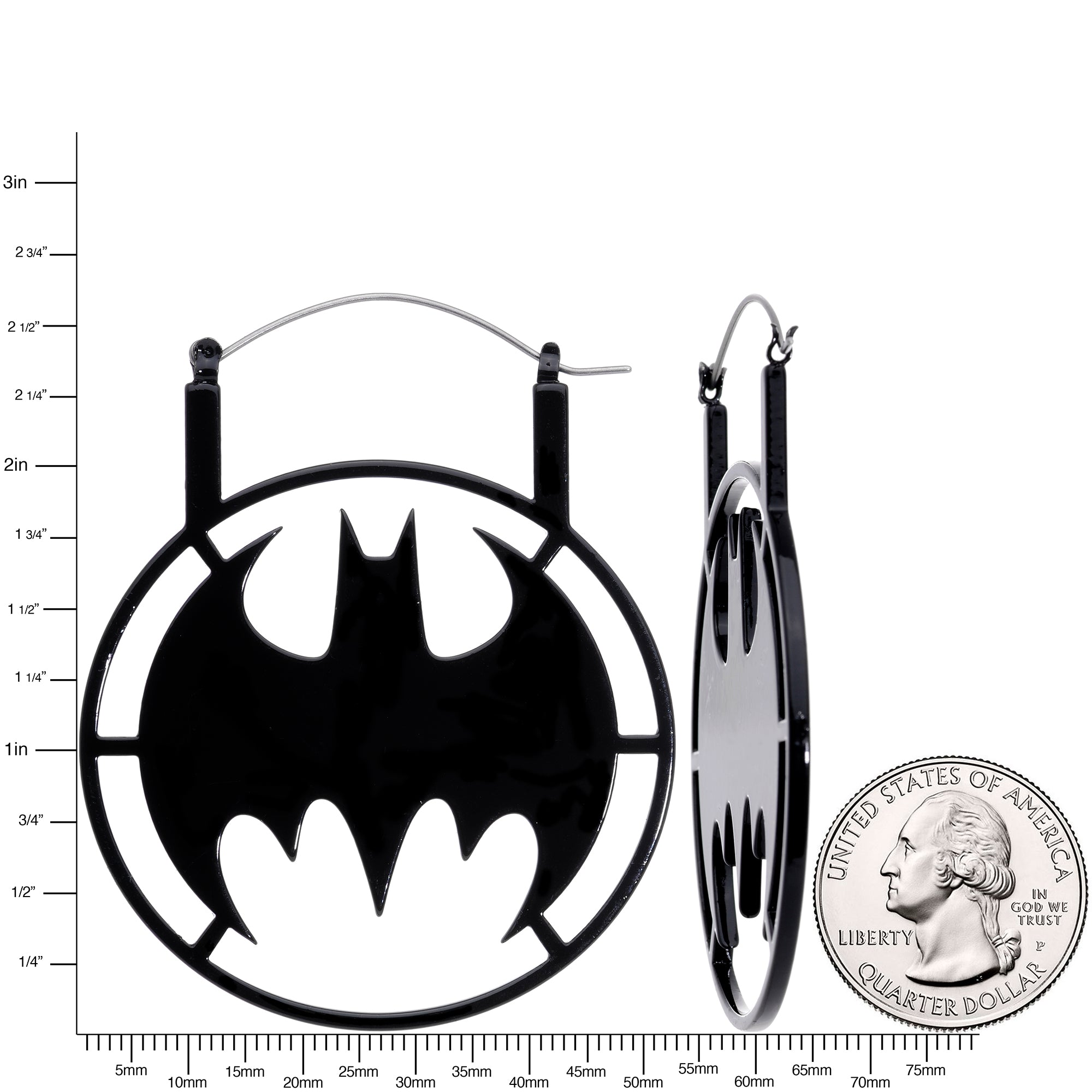 Officially Licensed DC Comics Batman Tunnel Plug Earrings