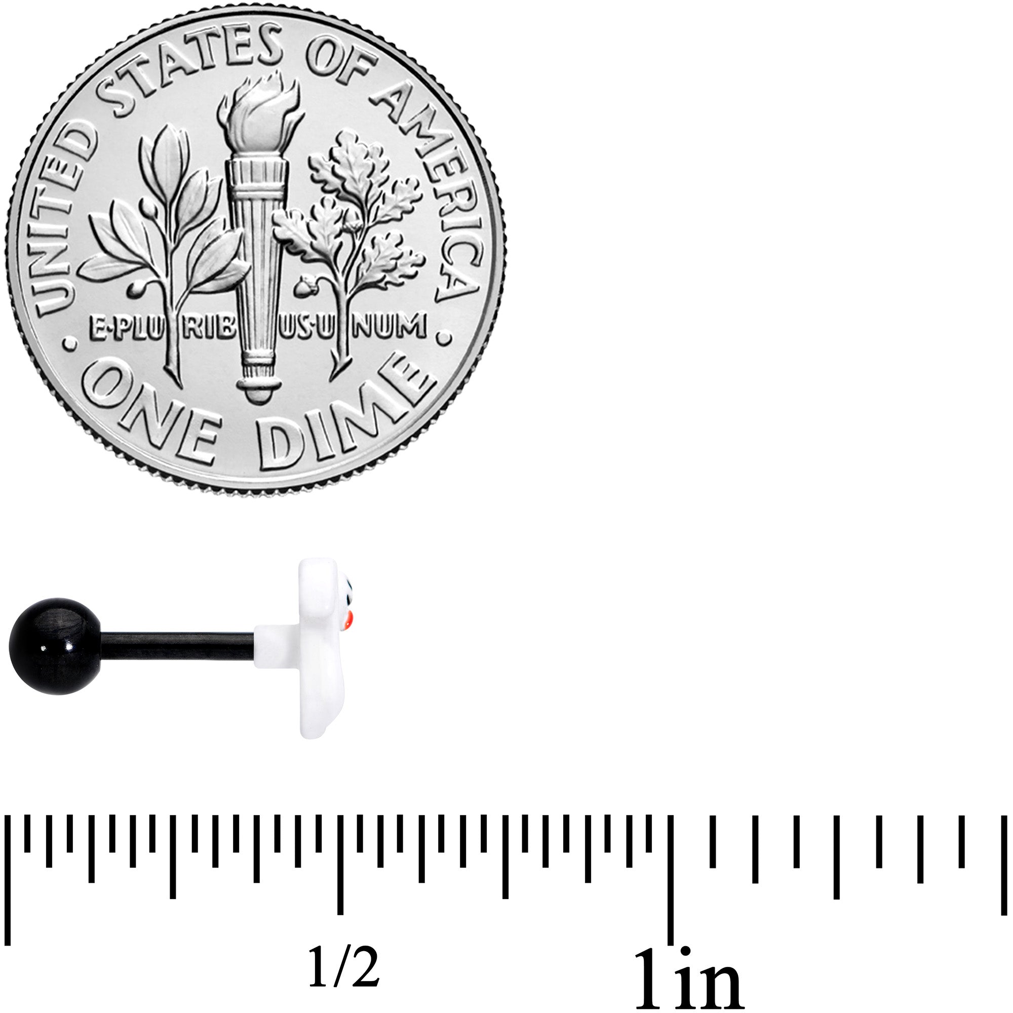 16G 1/4 Ghosts Pumpkin Halloween Cartilage Tragus Set of 3